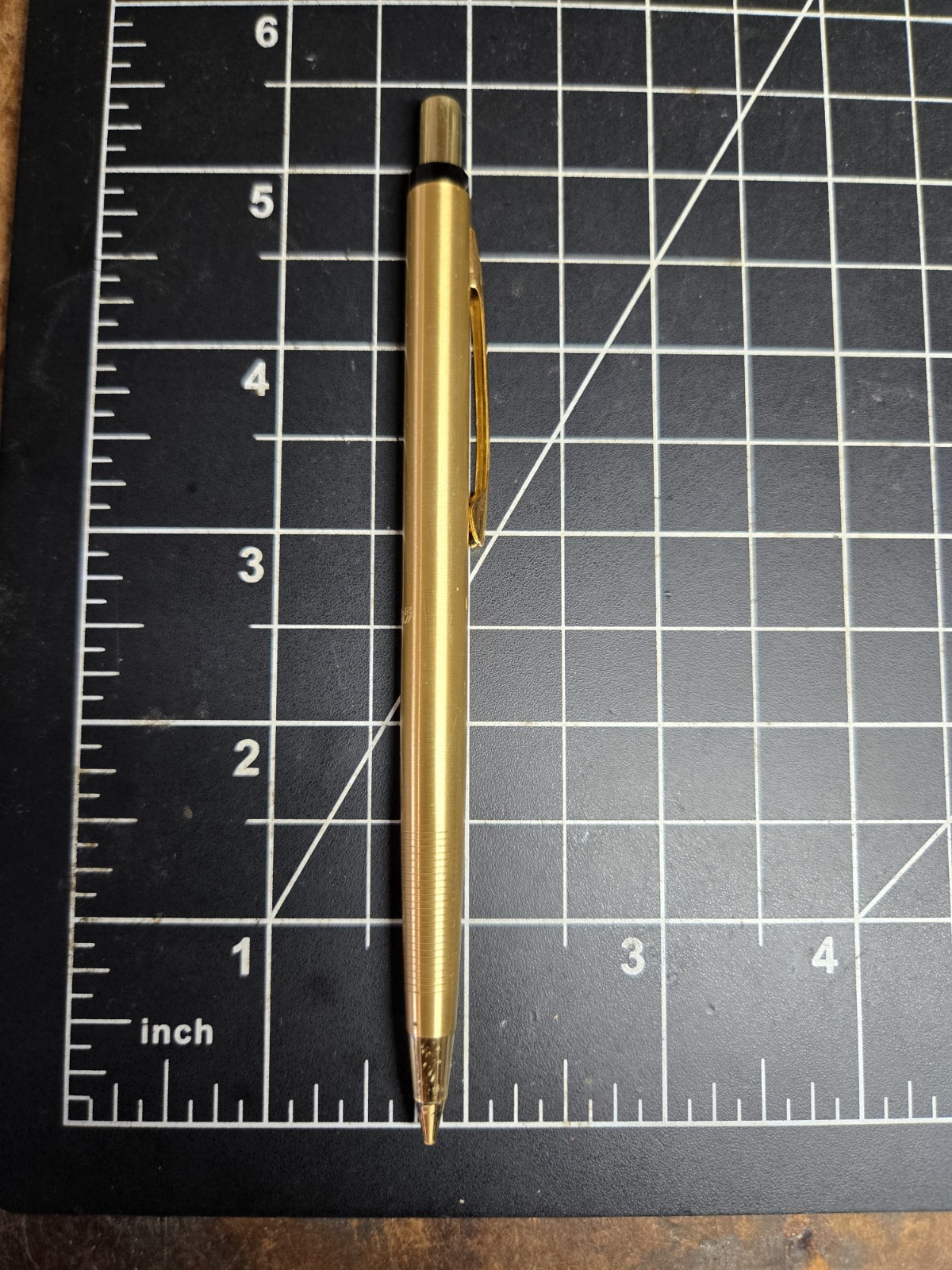 vtg pentel gold tone mechanical lead pencil .5 5