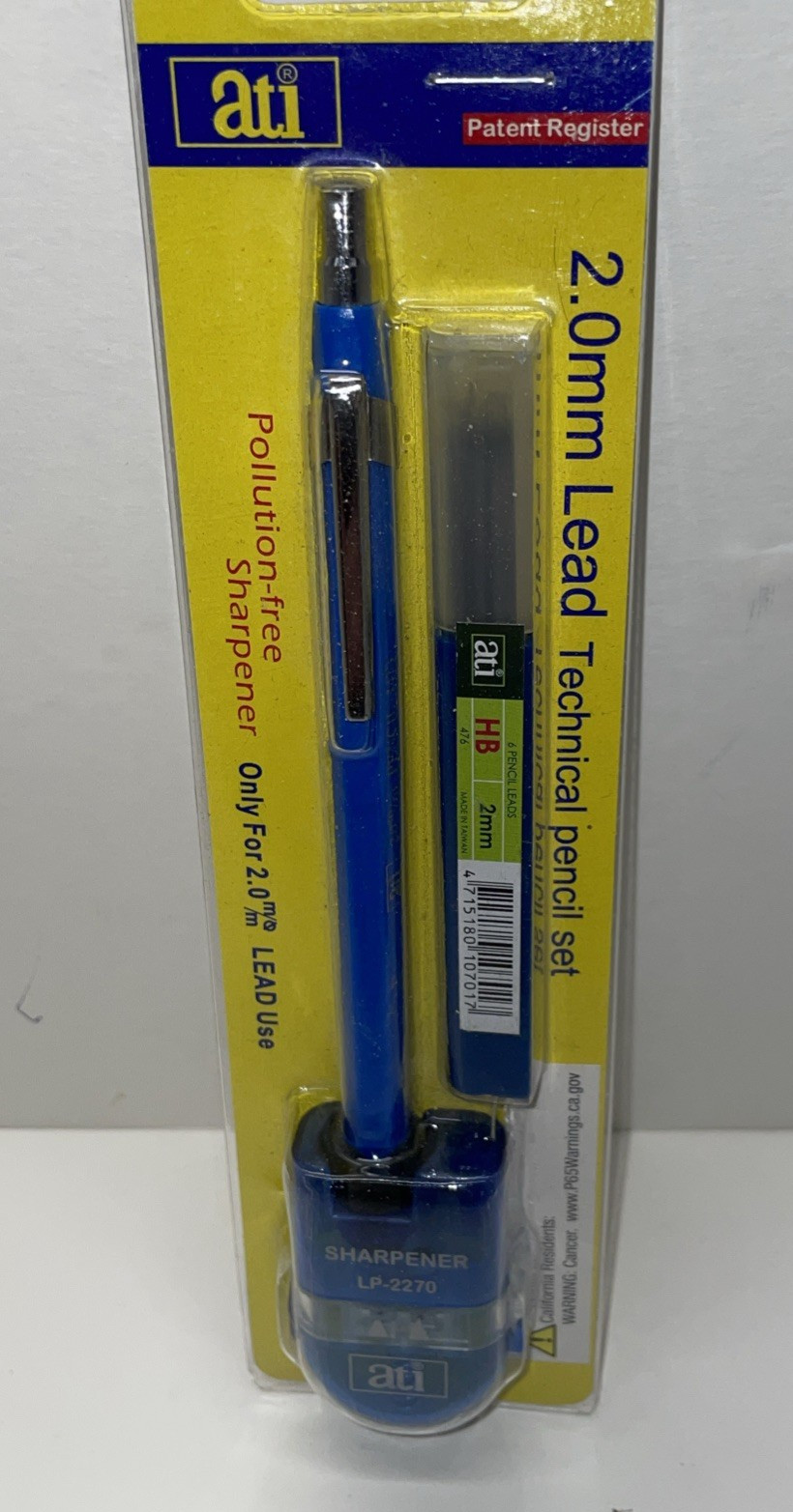 Mechanical Pencil Set, 5 Pcs, 2.0mm Mechanical Pencil, 2.0mm Lead Refill