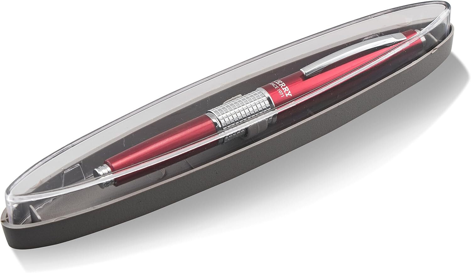 Pentel Sharp Kerry Automatic Pencil, 0.5mm Lead Size, Red Barrel, 1 Each
