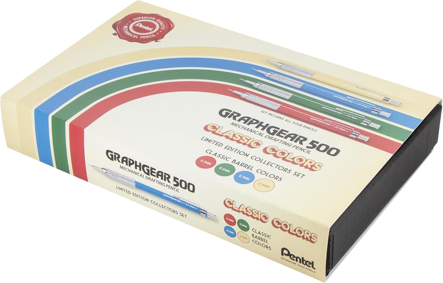 Pentel GraphGear 500 Limited Edition 4 Count (Pack of 1), Multicolor