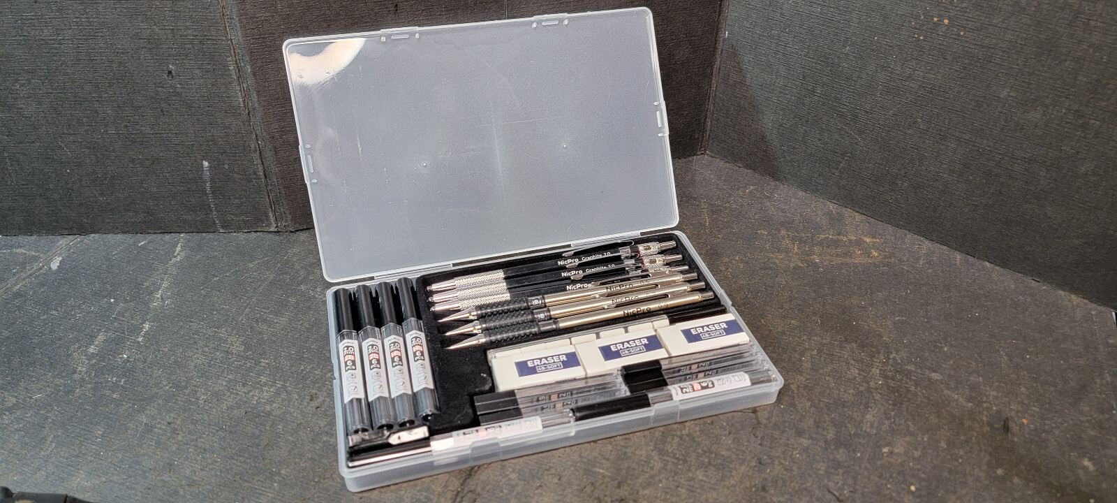 Nicpro 6 PCS Art Mechanical Pencil Set Metal Drafting Pencils 0.5, 0.7, 0.9, 2.0
