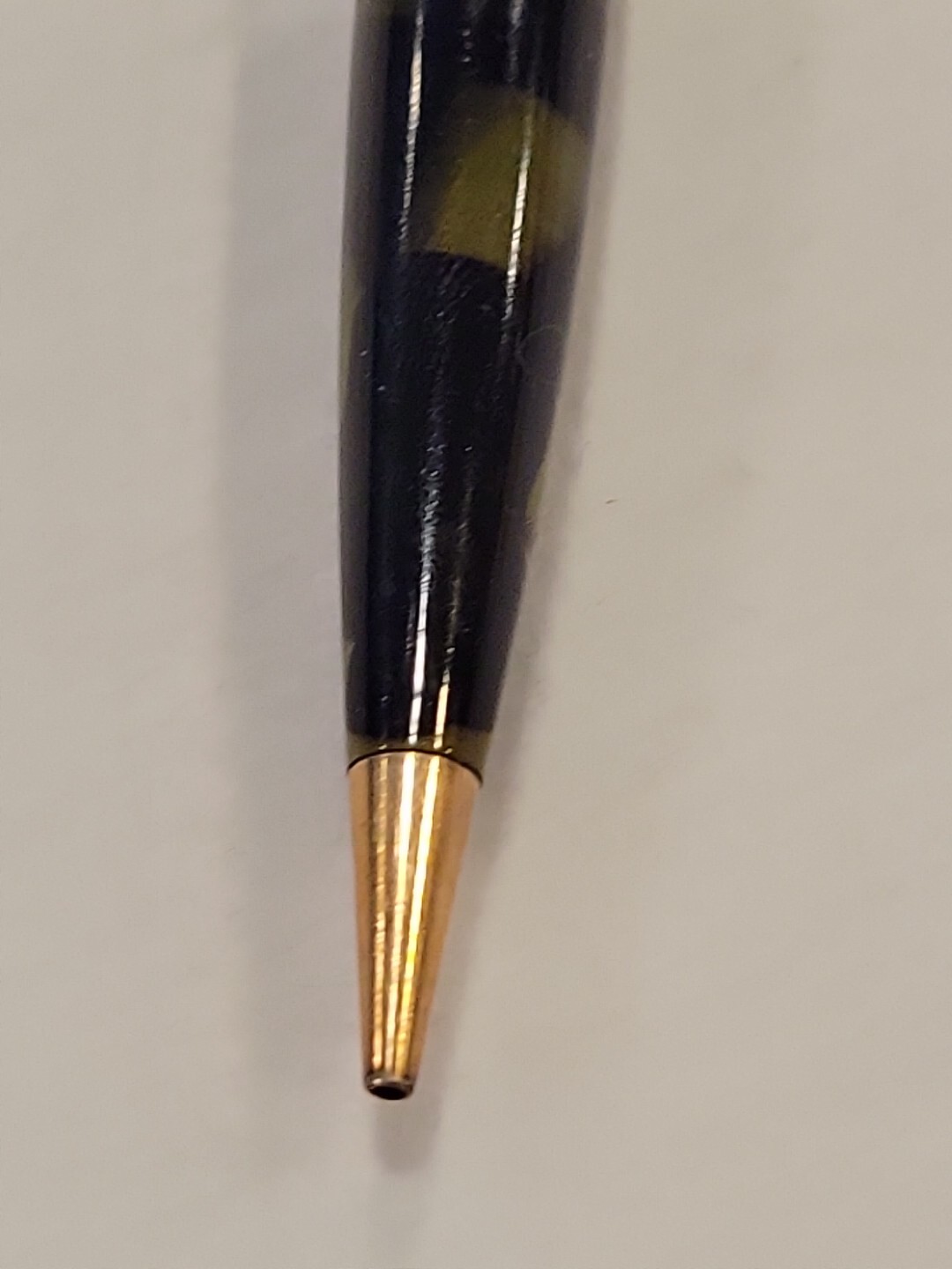 VTG GORGEOUS SHEAFFER OVERSIZE BALANCE PENCIL, BLACK AND GREEN PEARL USA #203