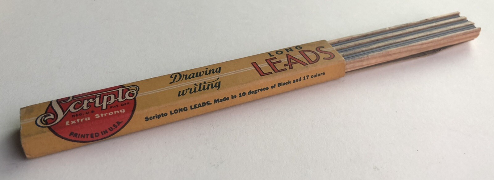 Vintage Scripto HB 1.18mm Long Strong Mechanical Pencil Lead NOS 6 Pack USA