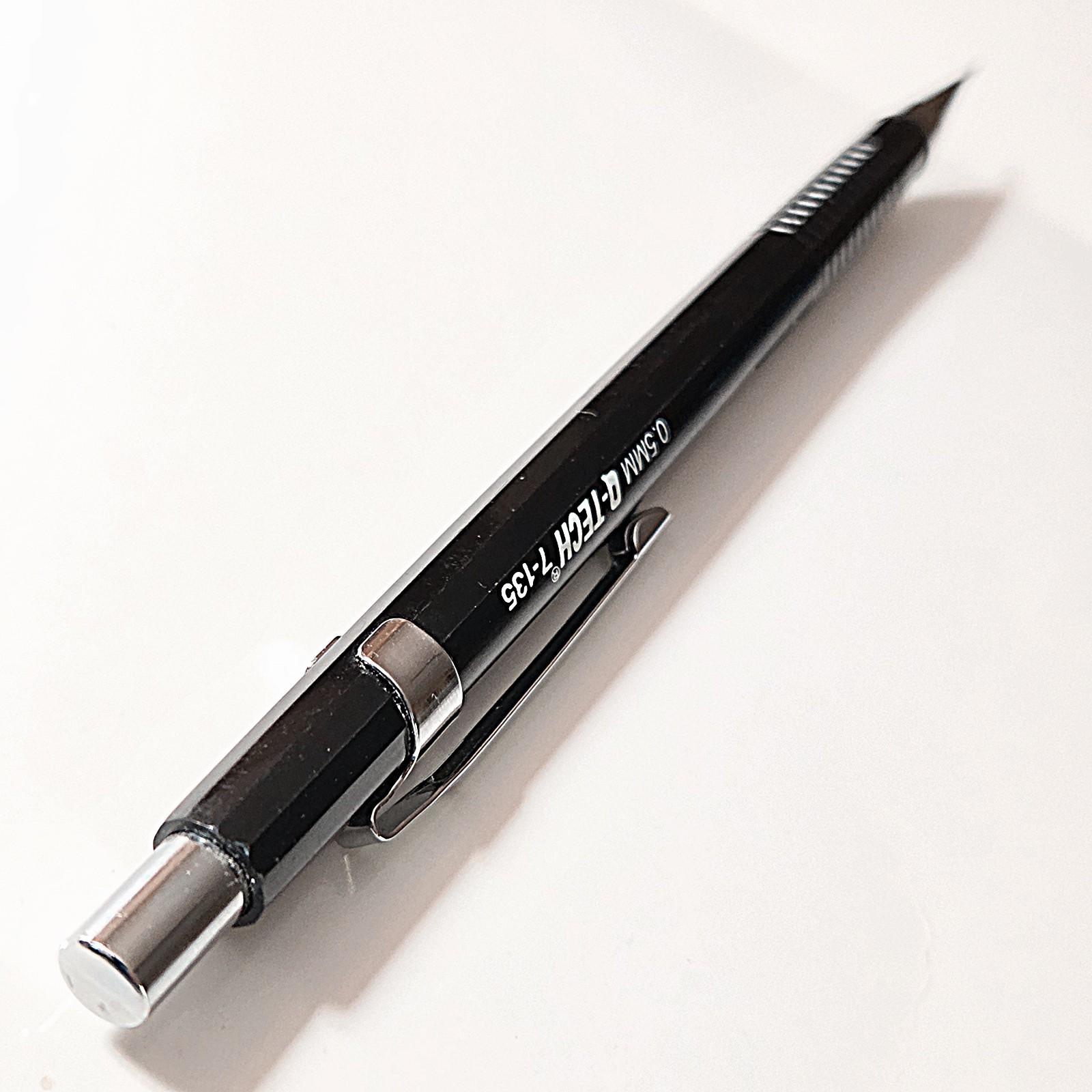 Vintage Micro Korea Q-Tech 7-135 Mechanical Pencil 0.5mm Black Drafting 90s