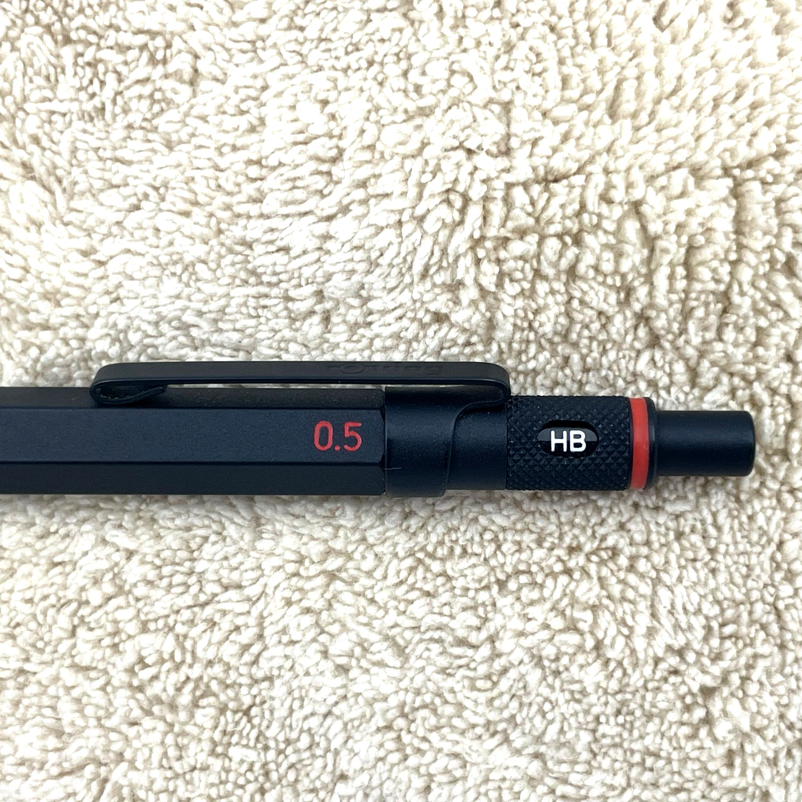 Vintage rOtring 600 Black 0.5mm Mechanical Pencil No Logo Rare Japan