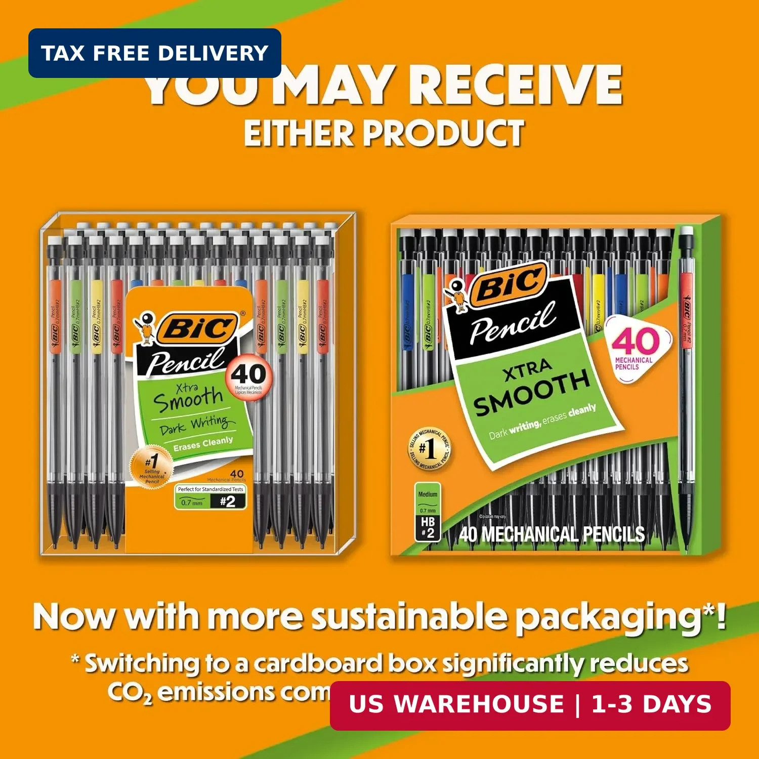 BIC Xtra Smooth Mechanical Pencil with 0.7 mm Medium Point ,Refillable and Retra