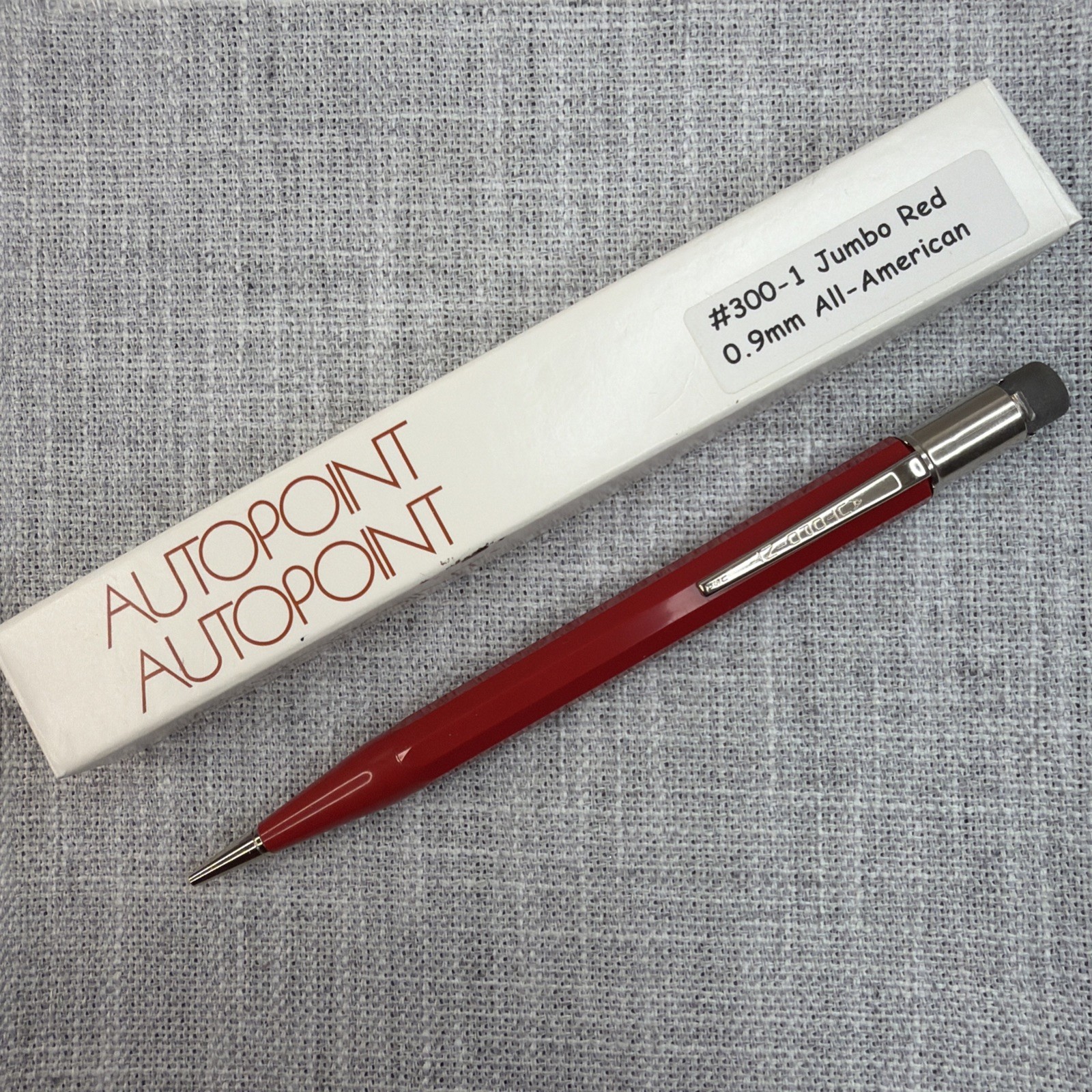 Auto Point Mechanical Pencil Jumbo Red All American .9 mm IN BOX