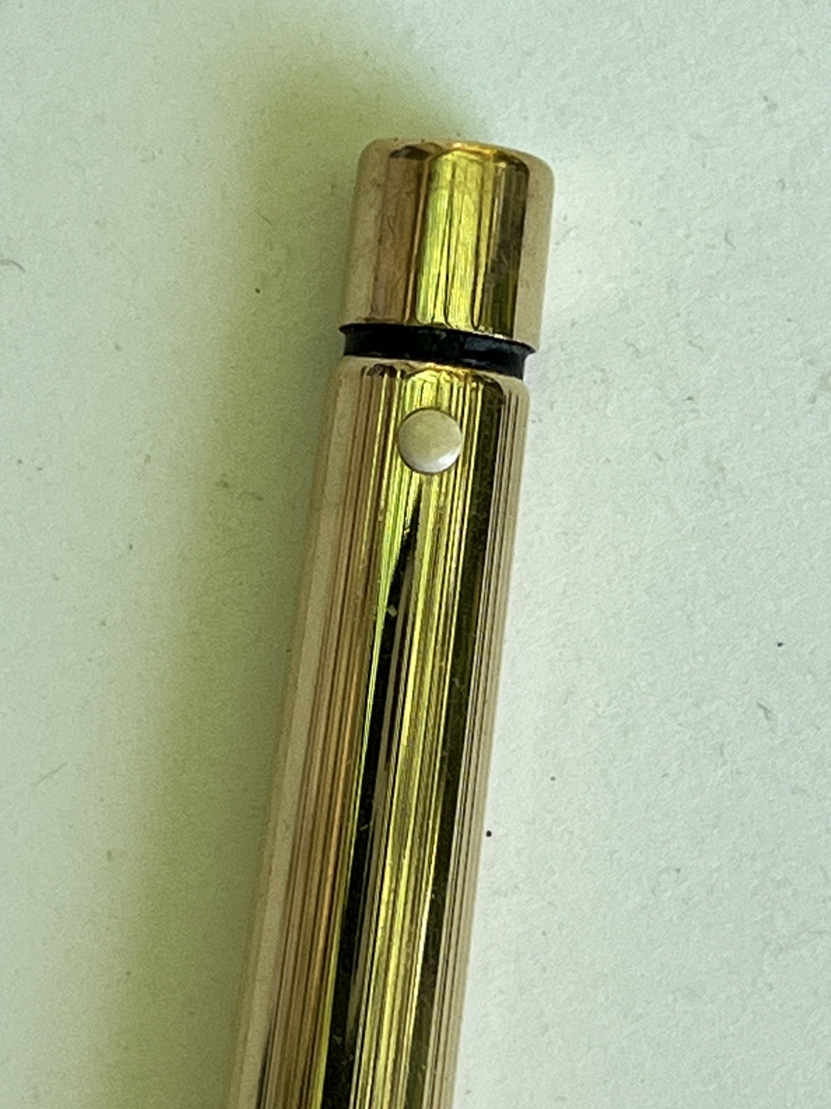 Sheaffer Vintage Slim White Dot Gold Electroplate Desk Pencil. 9mm