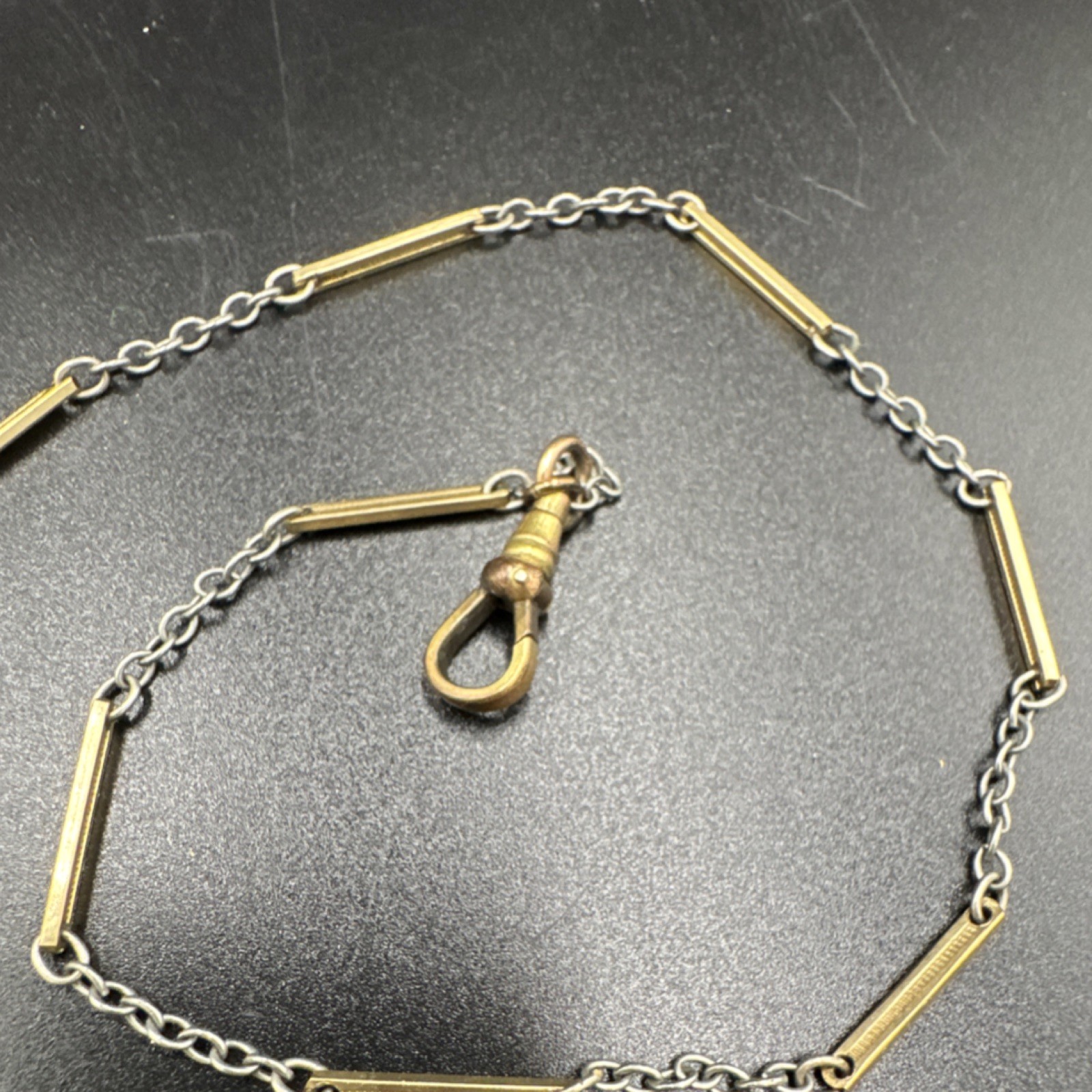 Vintage 1920s German Twist Mechanical Pencil attached to a Silver/Gold chain