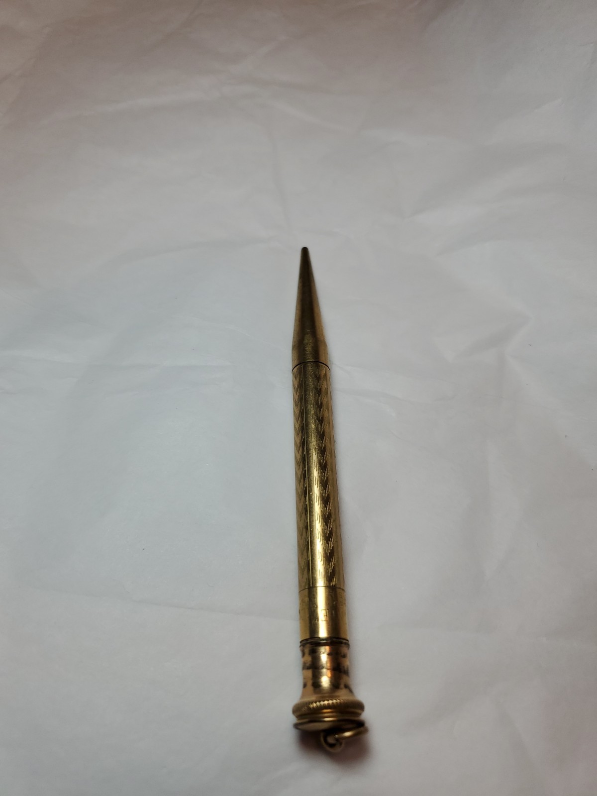 Vintage HUTCHEON 1920’s Twist Mechanical Pencil Gold-Filled with Lead and Loop