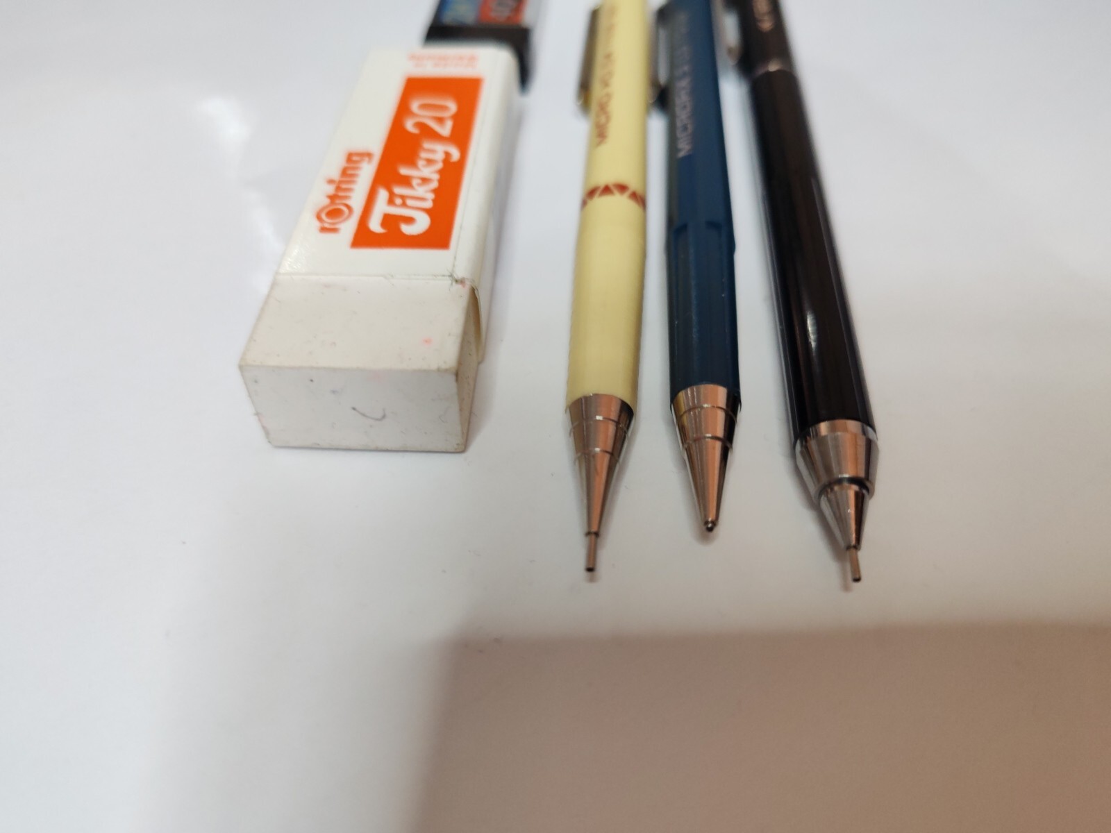 Vtg New 3Pcs Rotring Eraser Staedtler Micro Retro Microfix Mechanical Pencil 0.5