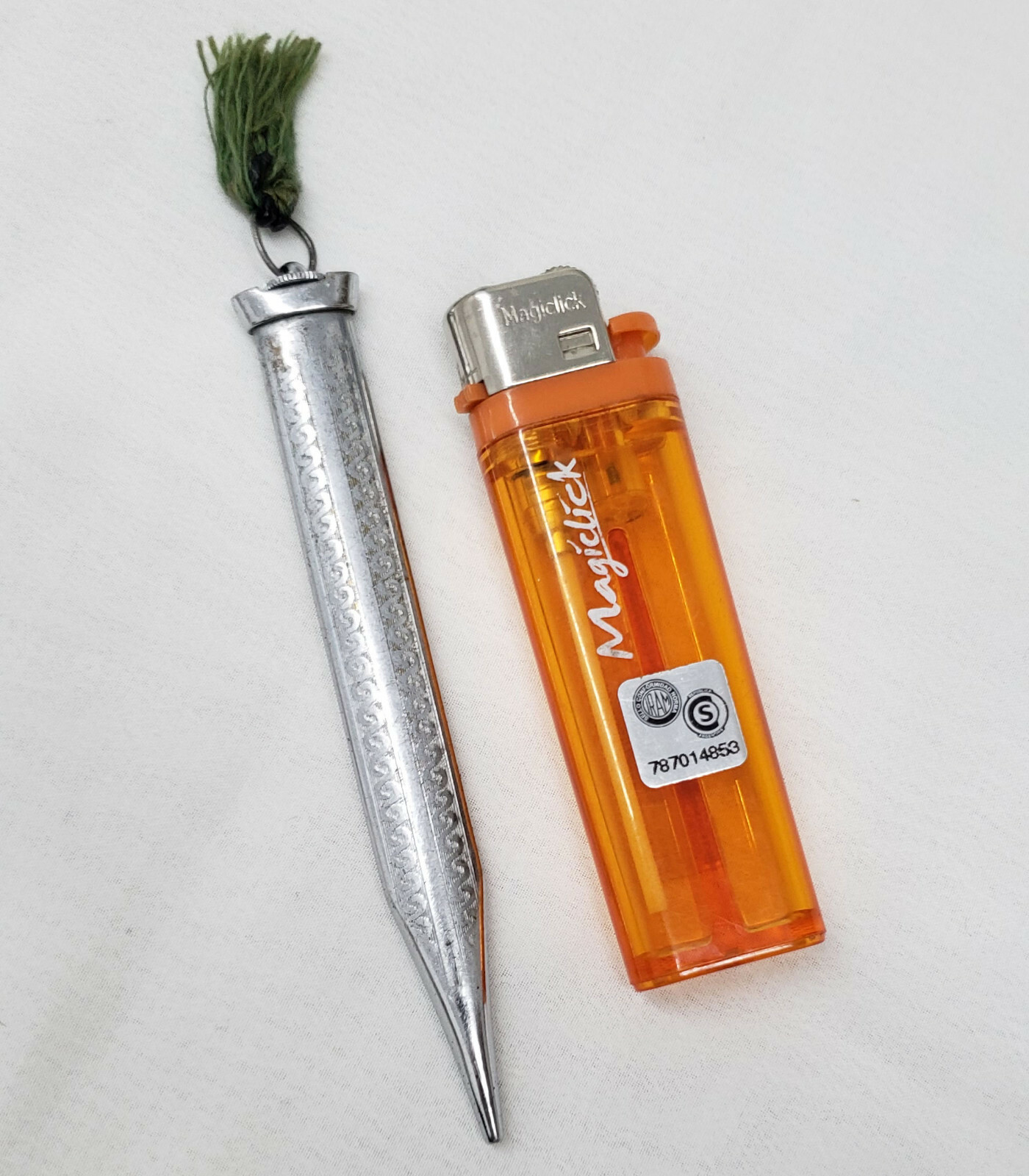 Vintage Alamenagere Engraved Mechanical Pencil 1.1mm France Green Tassel