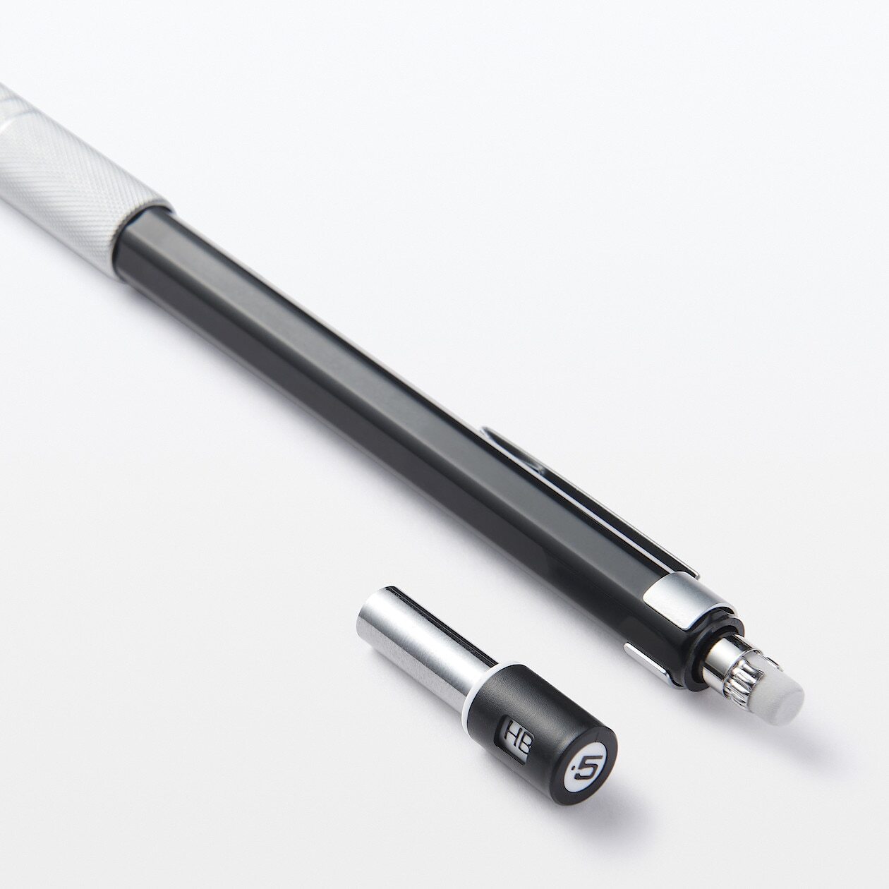 New 2024 Muji Low Center of Gravity Mechanical pencil Black 0.5mm Made In Japan