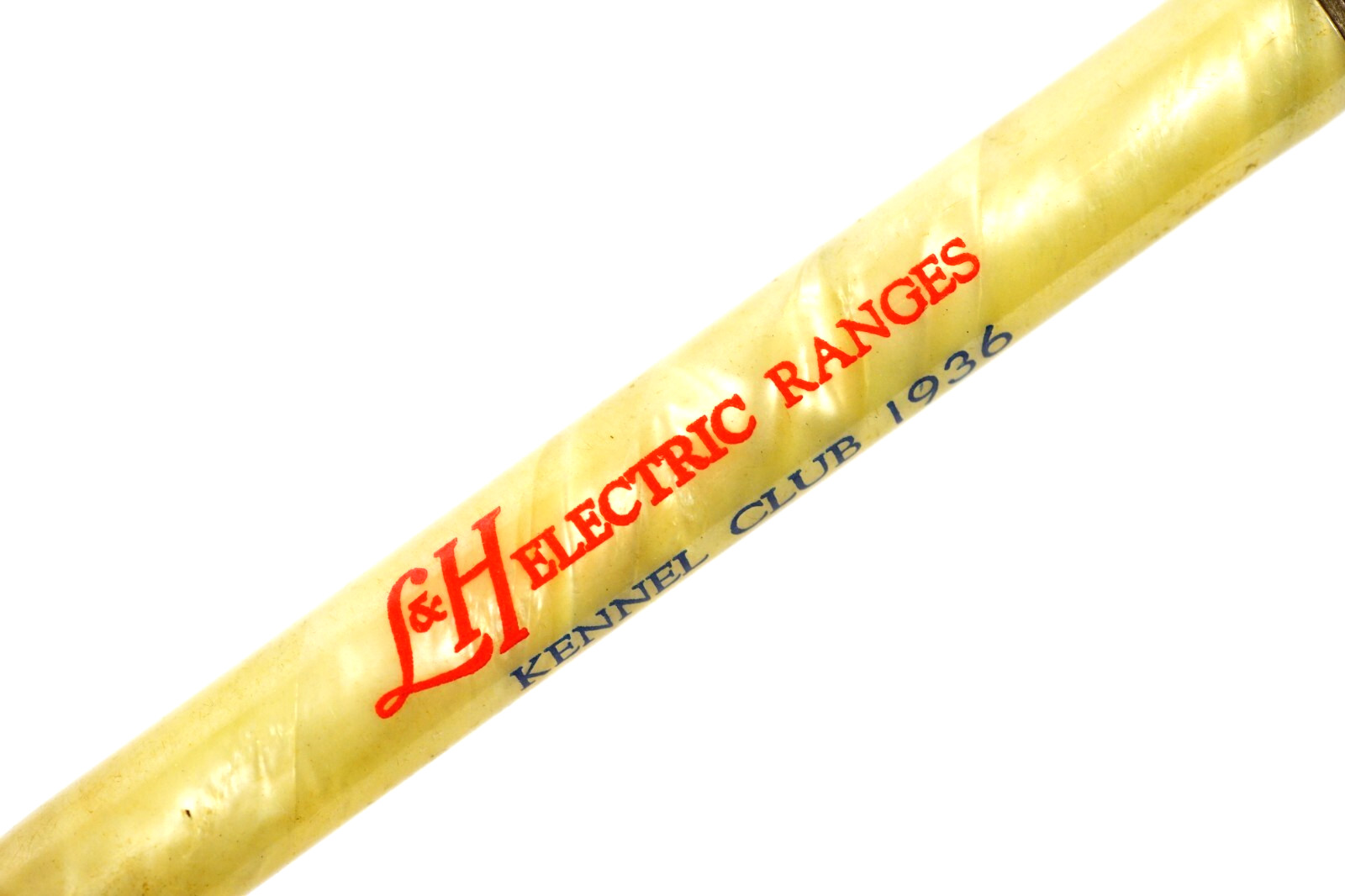 L&H Electric Ranges 1936 Kennel Club Marbled Celluloid Advertising Pencil