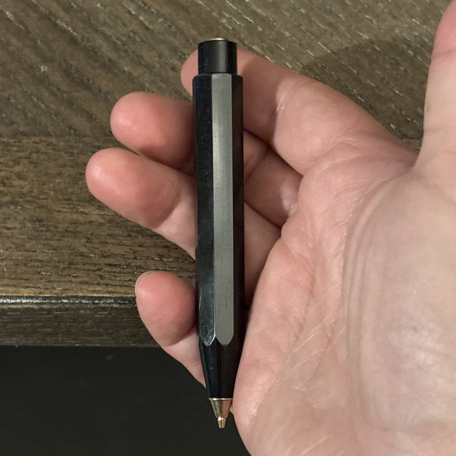 Kaweco Mechanical Pencil Skyline Plastic Barrel, Sport Black With Gold Trim