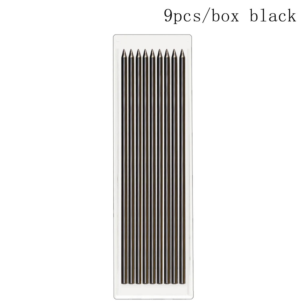 6Colors 2.8Mm Metal Solid Carpenter Mechanical Pencil with Sharpener 2B Lead Cor