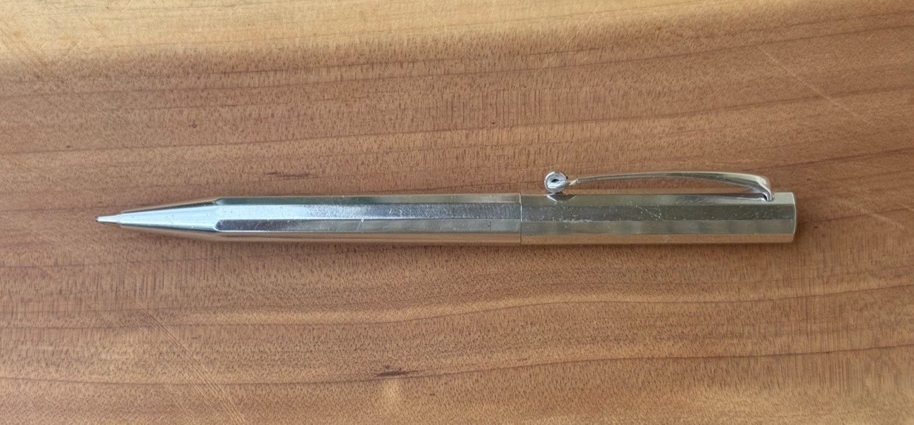 Vintage Omas 12 Side Faceted Sterling Silver Mechanical Pencil Made in Italy