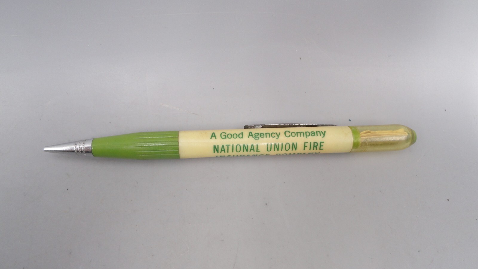 Vintage National Union Fire Insurance Company Pittsburgh Mechanical Twist Pencil