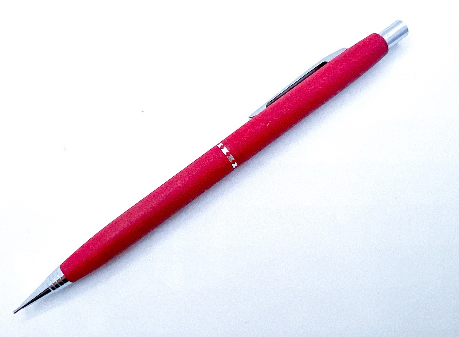 Platinum Mechanical Pencil 0.5 mm Matt Red Push Cap Functional Japan