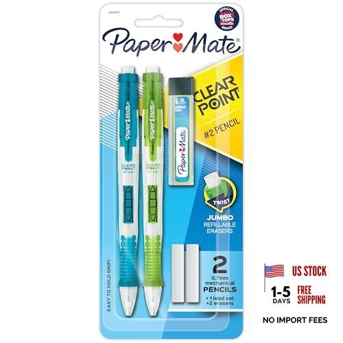 Clearpoint Mechanical Pencils – 0.7mm HB #2 Pencil Lead – Includes 2
