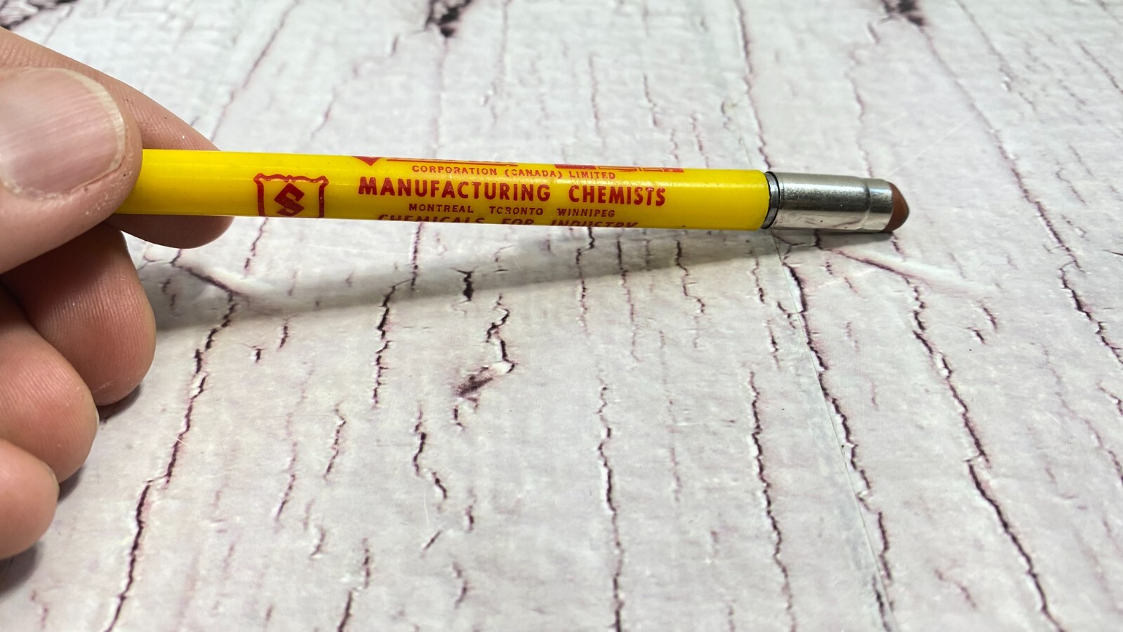 Vintage Scripto Mechanical Pencil YELLOW, made in canada