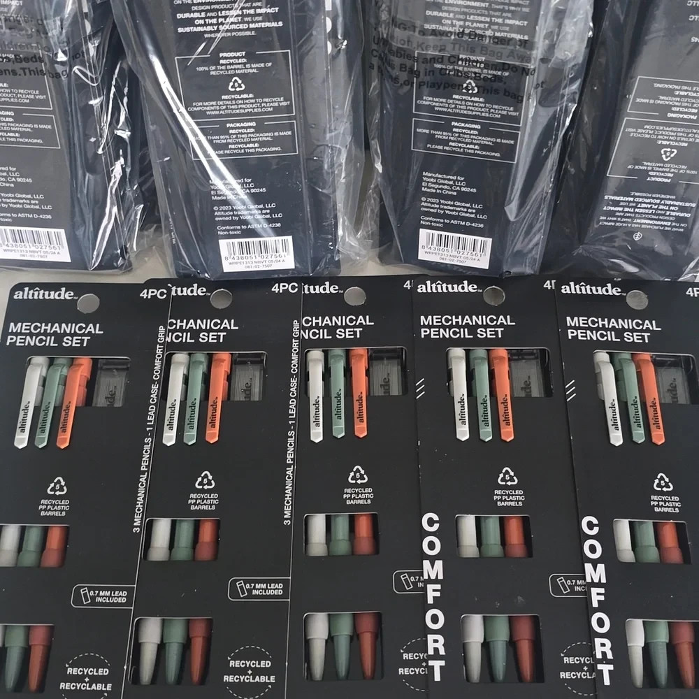 21 Mechanical Comfort Pencils Sets 3 Pencils & Lead Case Per Set New