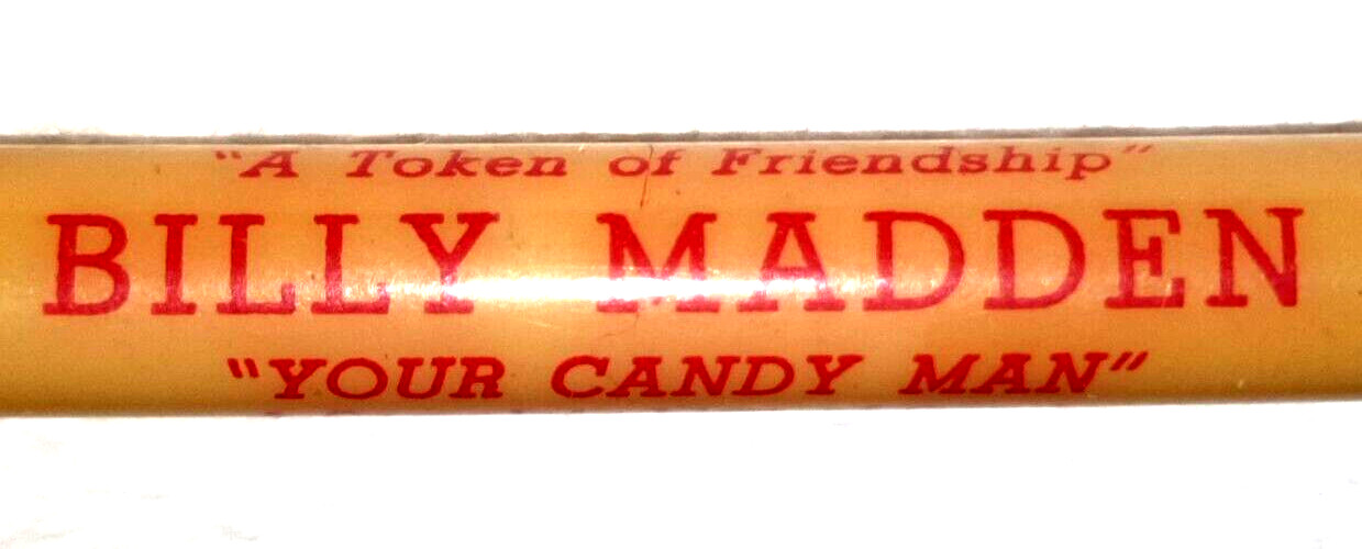 “Billy Madden*YOUR CANDY MAN*Phone 42 S 3*Scottsbluff, Nebr.” Working Pencil