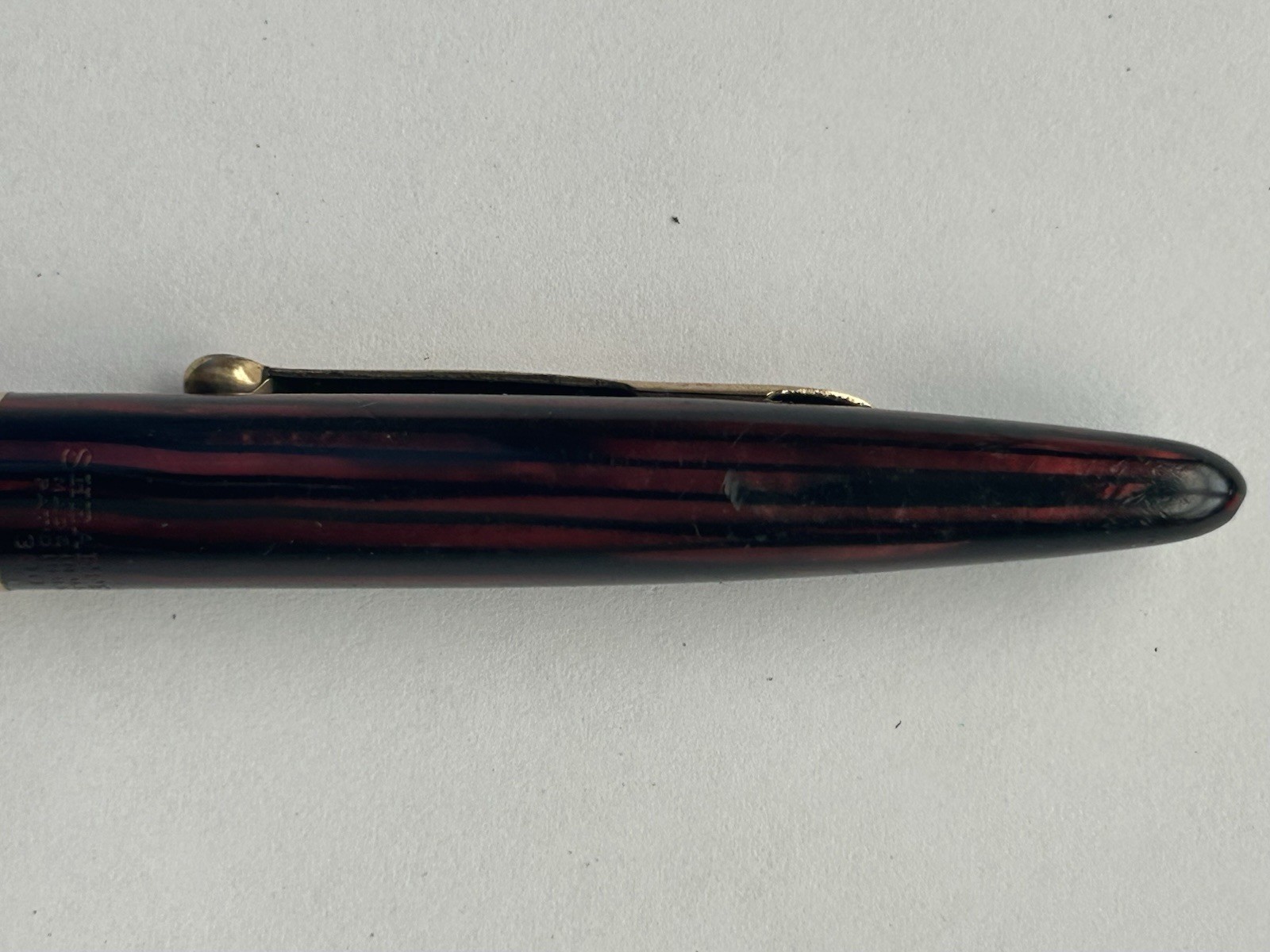 Vintage Sheaffer 1940’s #250 Mechanical Pencil Carmine w/Gold Trim w/Leads