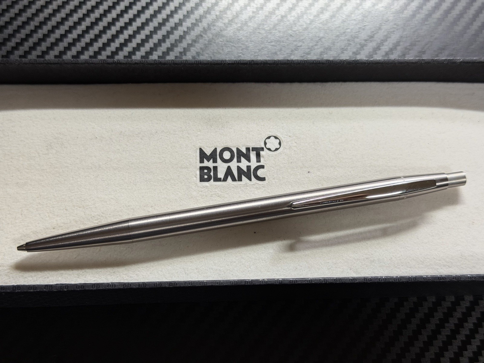 Very Good Condition Montblanc Noblesse Stainless Steel Mechanical Pencil 0.5mm