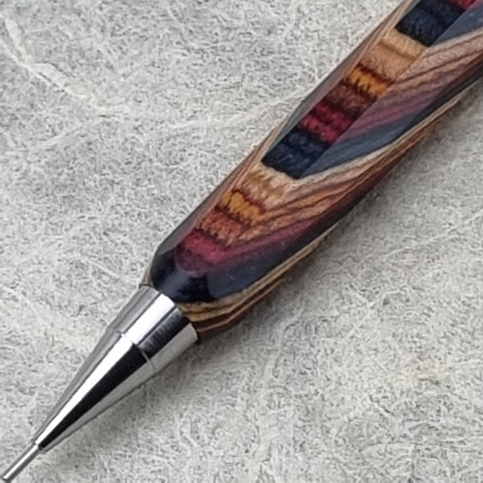 Hand Crafted Pentel P-205(0.5mm) Mechanical Pencil with Octagonal Wood Barrel