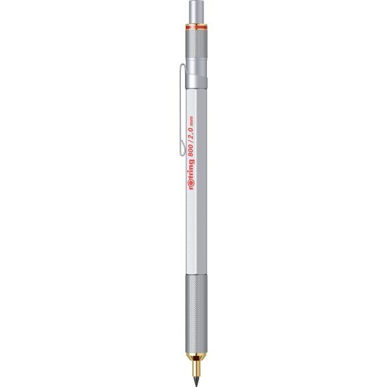 Rotring mechanical pencil 800 Lead Holder Clutch Knock System 2.0 mm SILVER