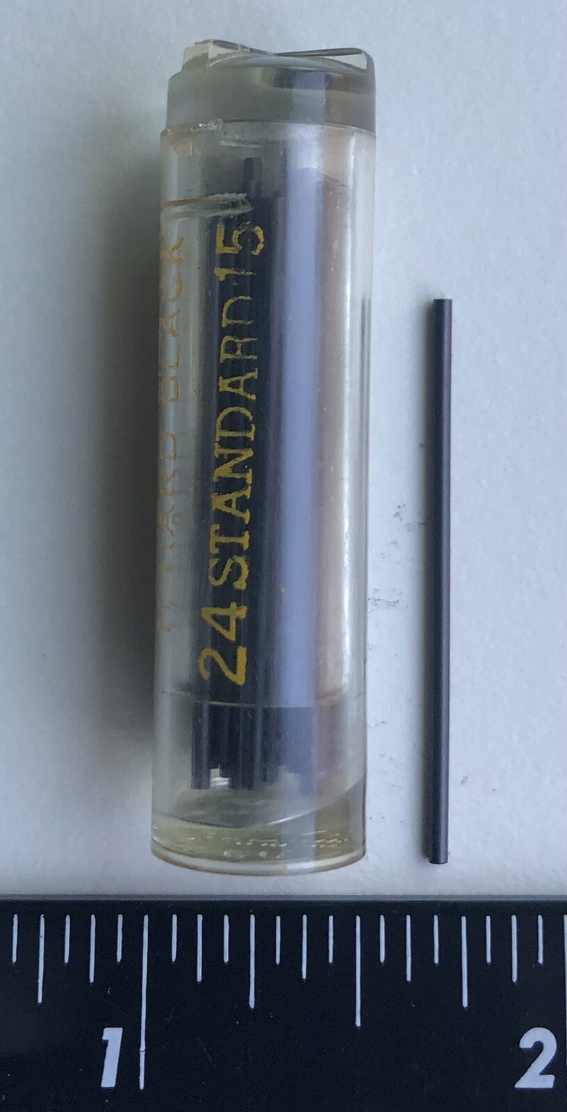 Vintage AUTOPOINT Mechanical Pencil Lead H Hard Black 1.1mm 1-3/8″ NOS 24pk USA