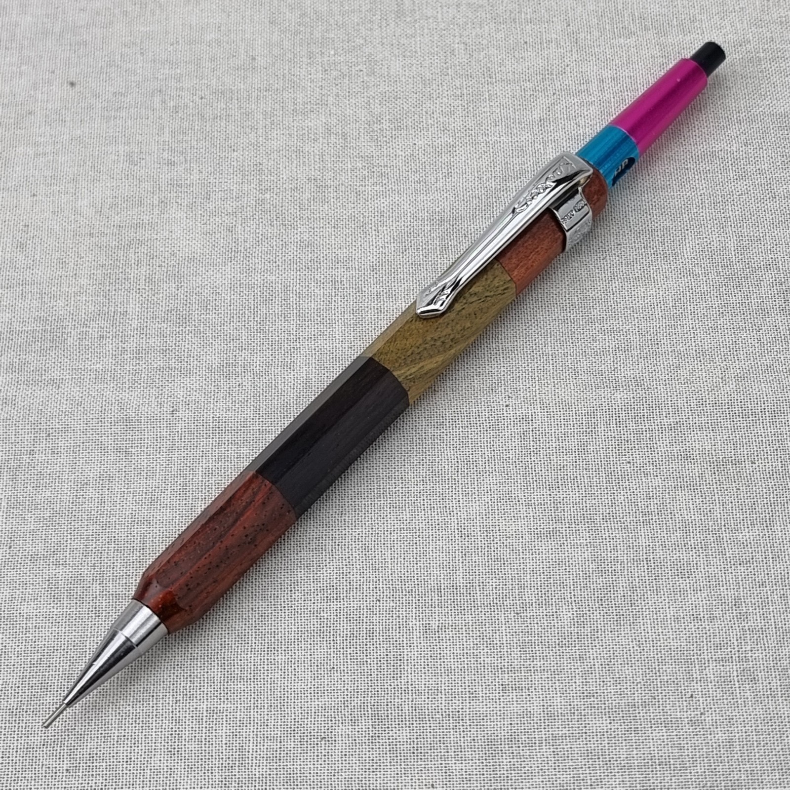 Hand Crafted Pentel PG5 Mechanical Pencil with Octagonal Wood Barrel