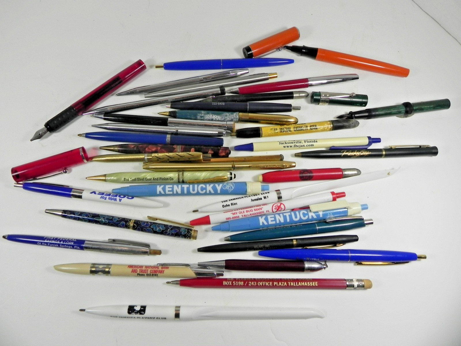 Large Lot of Vintage Advertising, Sheaffer, Fountain, Mechanical Pens & Pencils