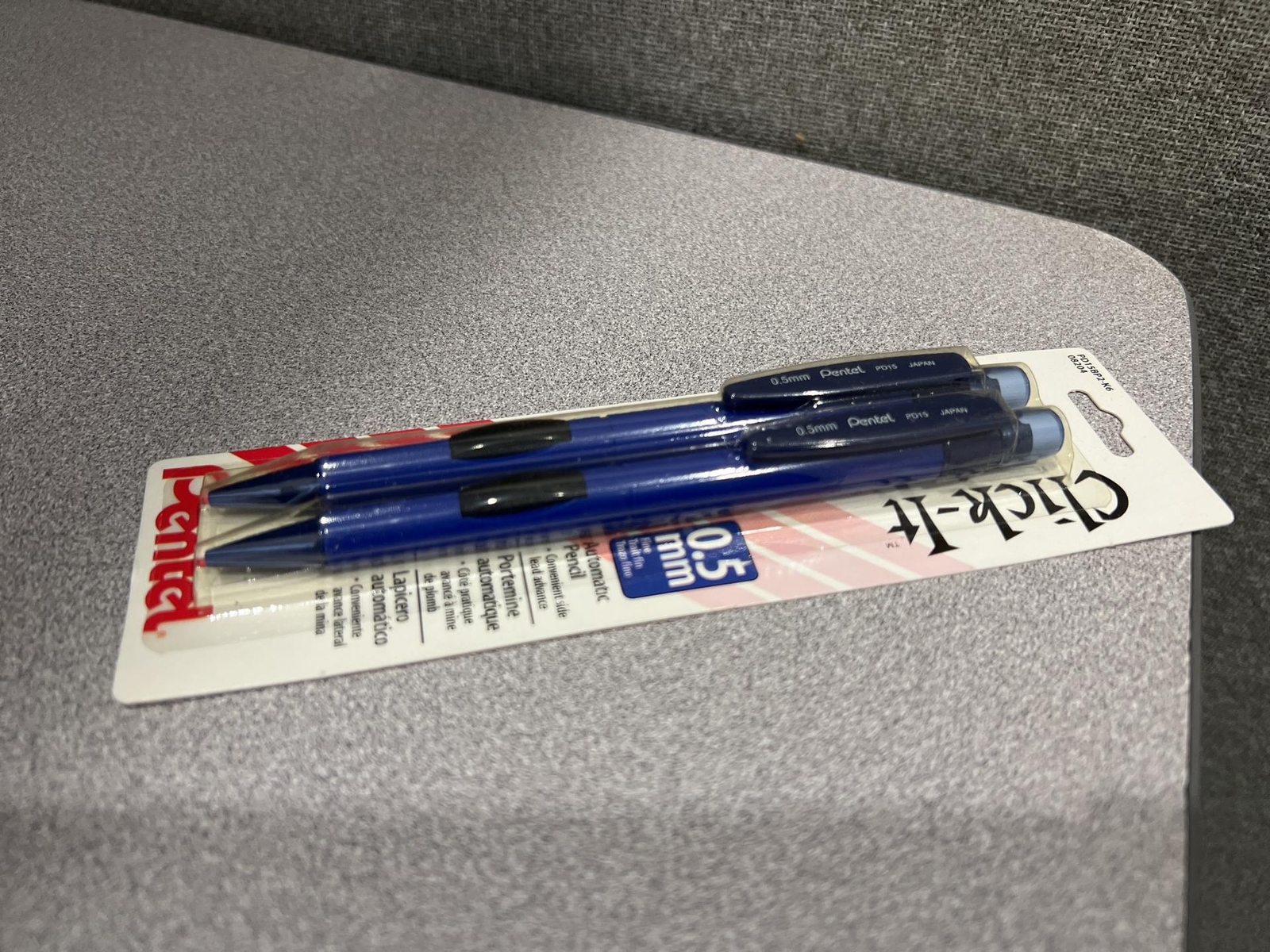 Pentel Click-It 0.5 mm pencils – 2 pk Blue Barrel