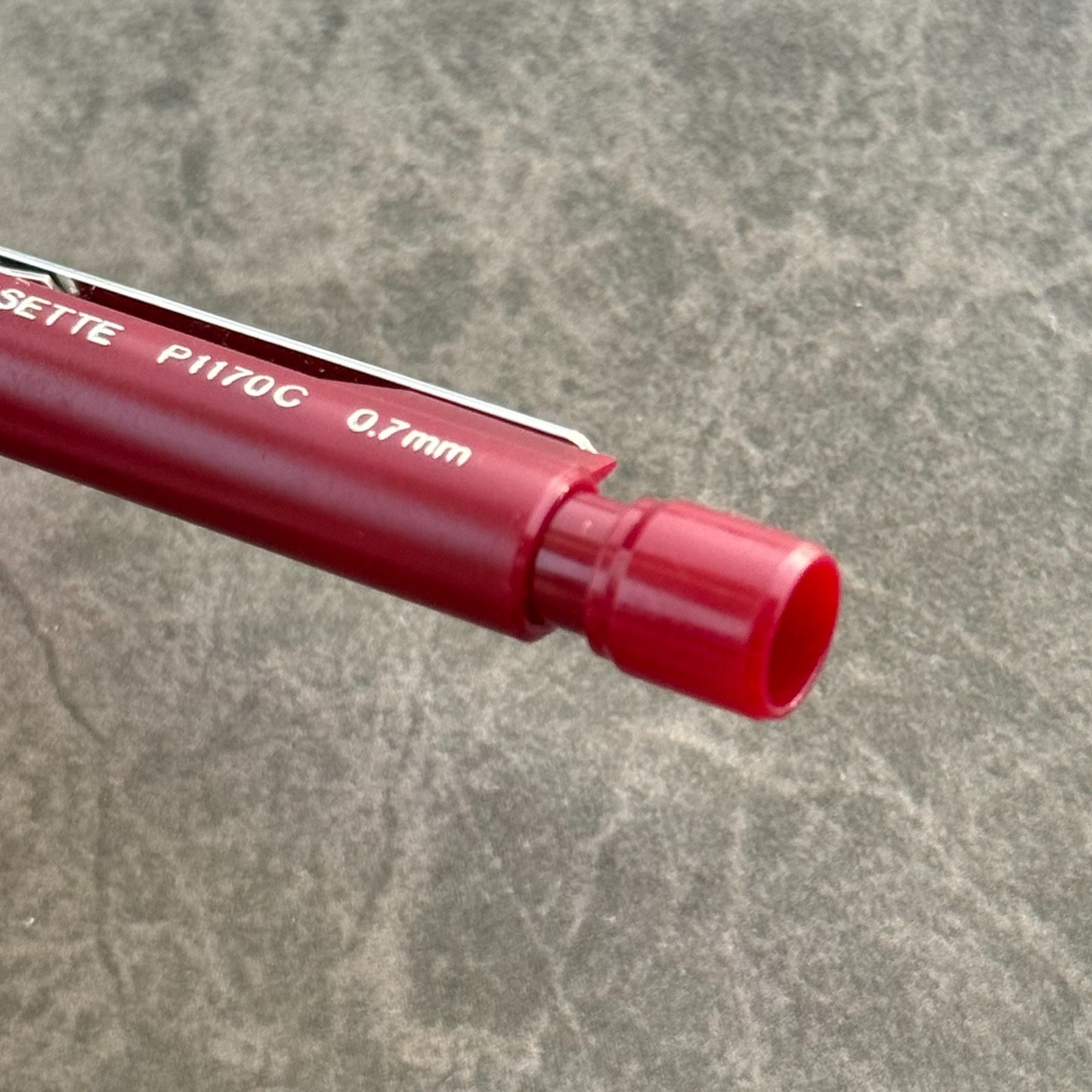 Scripto Cassette P1170C Pencil, Vintage Red Writing – 0.7mm Lead, NO ERASER