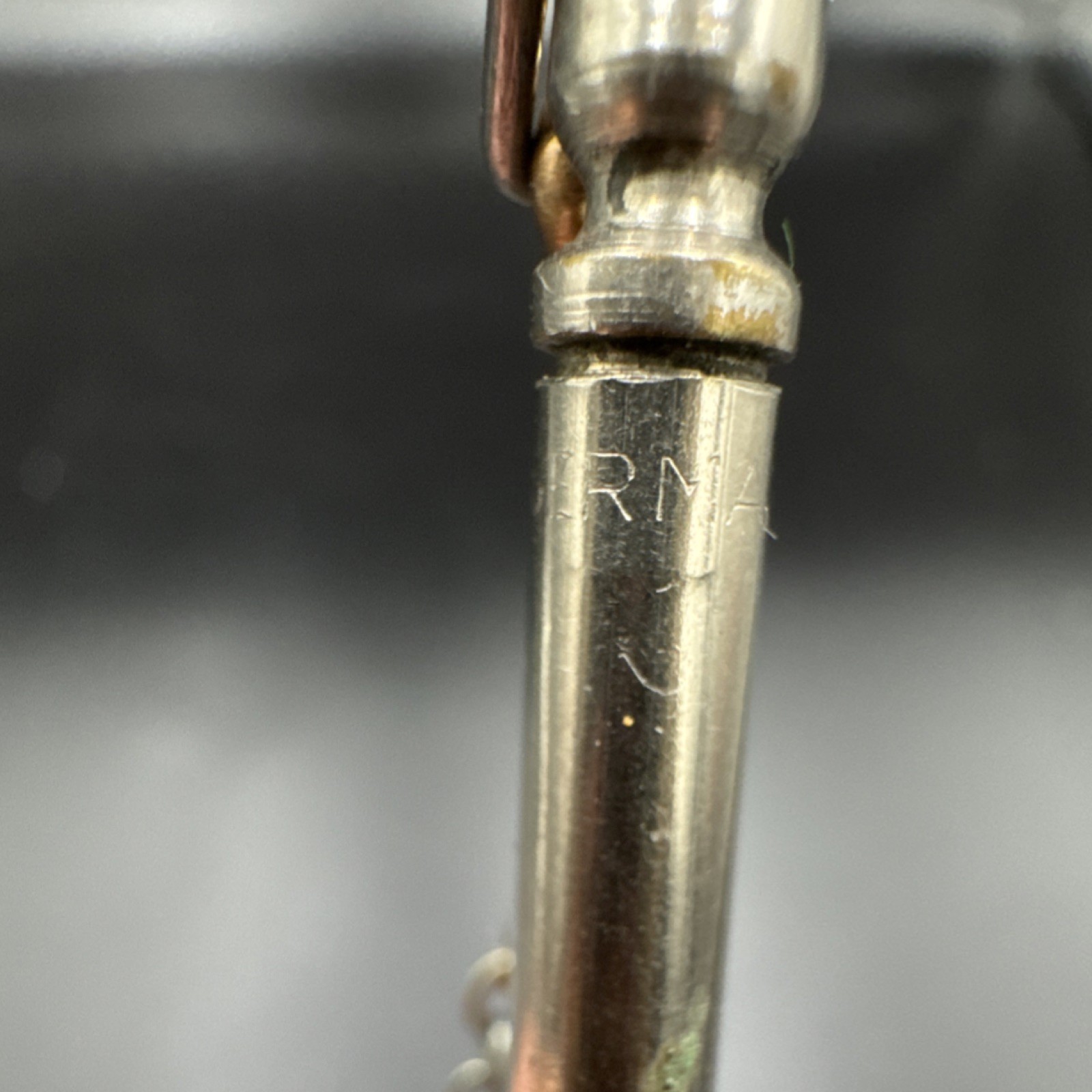 Vintage 1920s German Twist Mechanical Pencil attached to a Silver/Gold chain