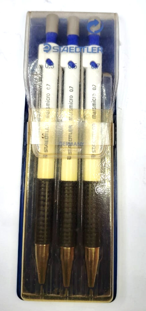 Staedtler Marsmicro 0.7mm Precision Mechanical Pencil Set (3-pcs, New In Pack)