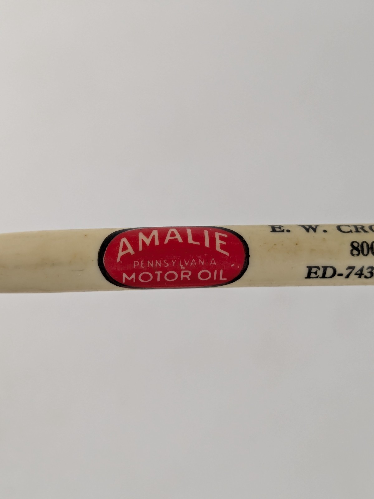1940-50s – Amalie Motor Oil E. W. Crow Distributor Fort Worth Mech Pencil – B18C