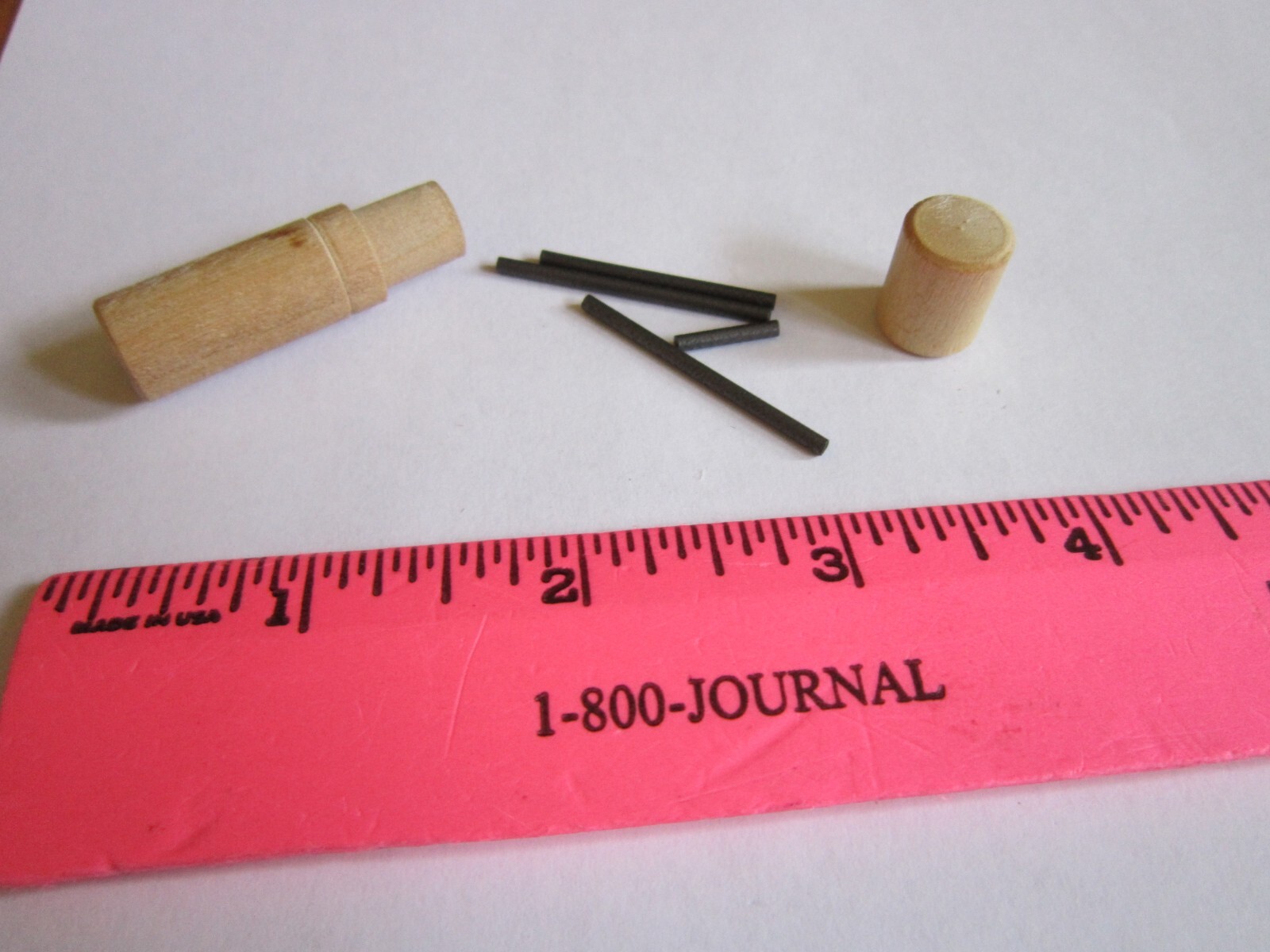 Vintage Wood Case for Small Lead for pencils 1 5/8″ tall holder tube FREE SHIP