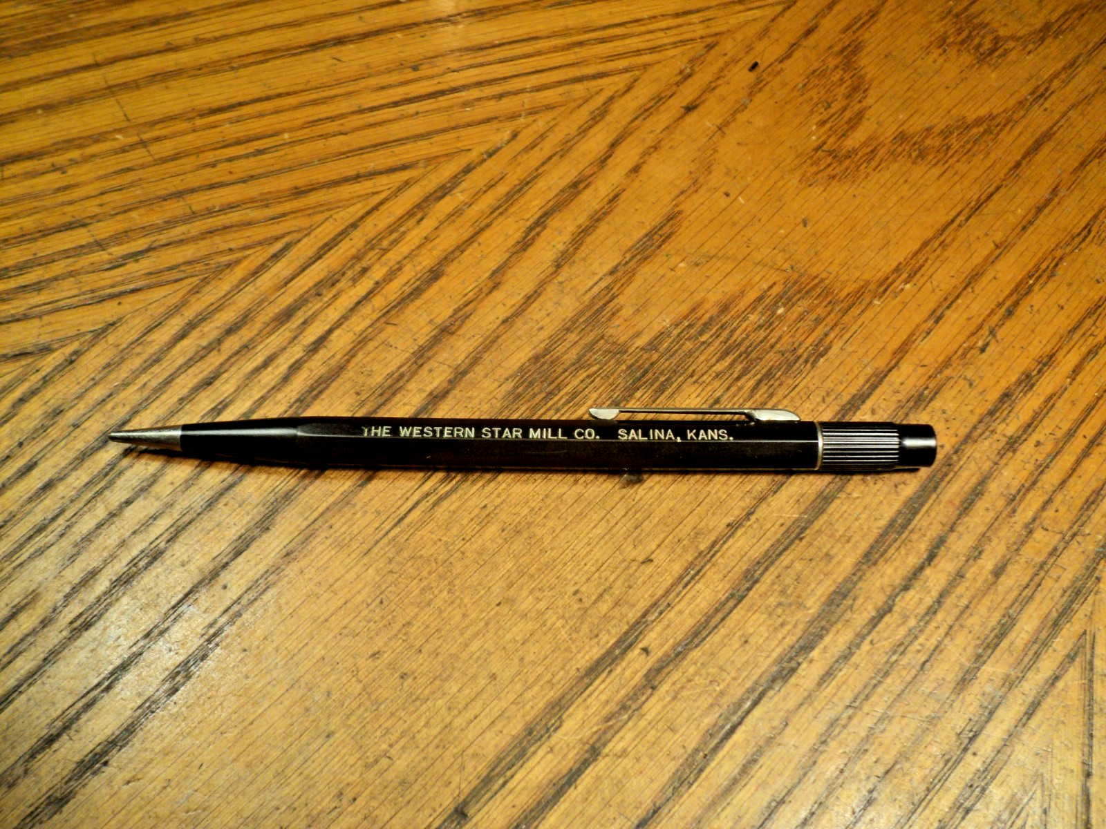 Vintage Autopoint Mechanical Pencil Western Star Mill Metal Cap 5-9/16″ Long