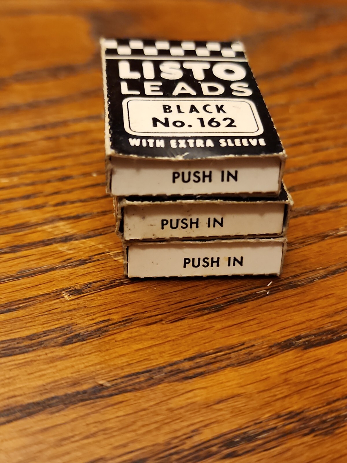 Vintage LISTO Pencil Corporation 4mm Black No. 162 Marking Lead 3 Packages NOS
