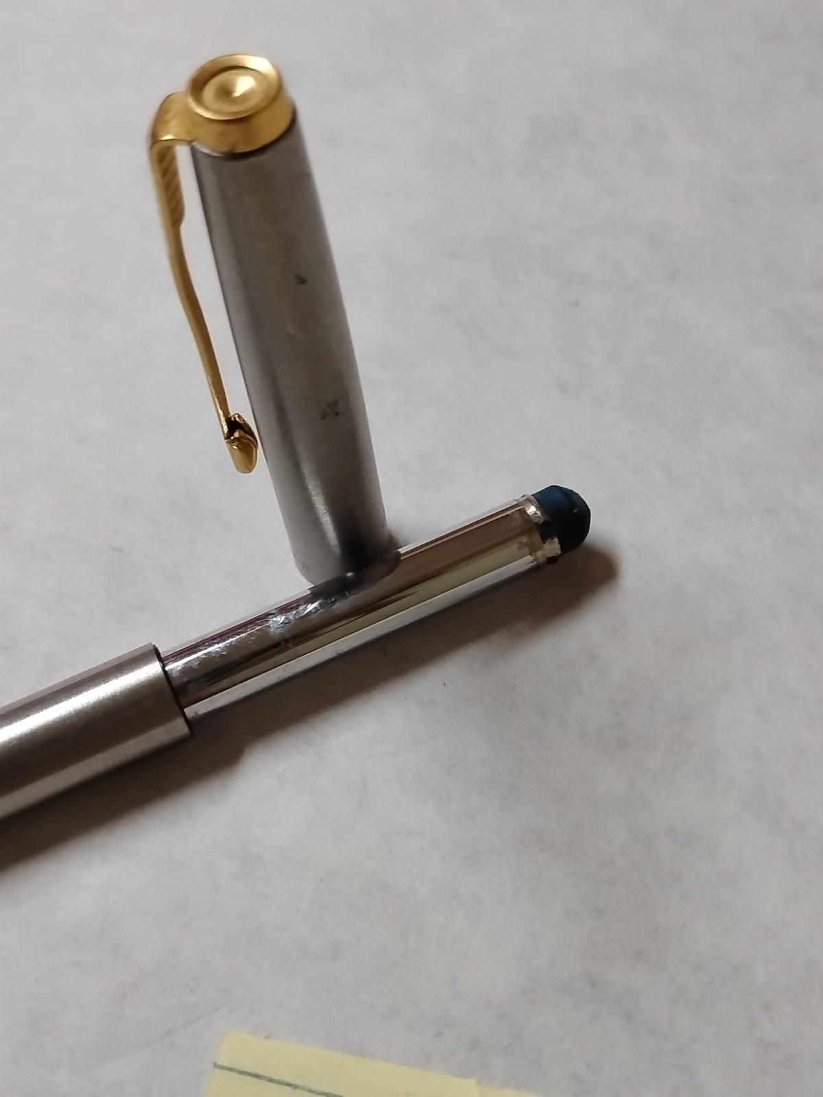 Vintage Parker Mechanical Pencil Silver Chrome & Gold Arrow Clip Works #M4