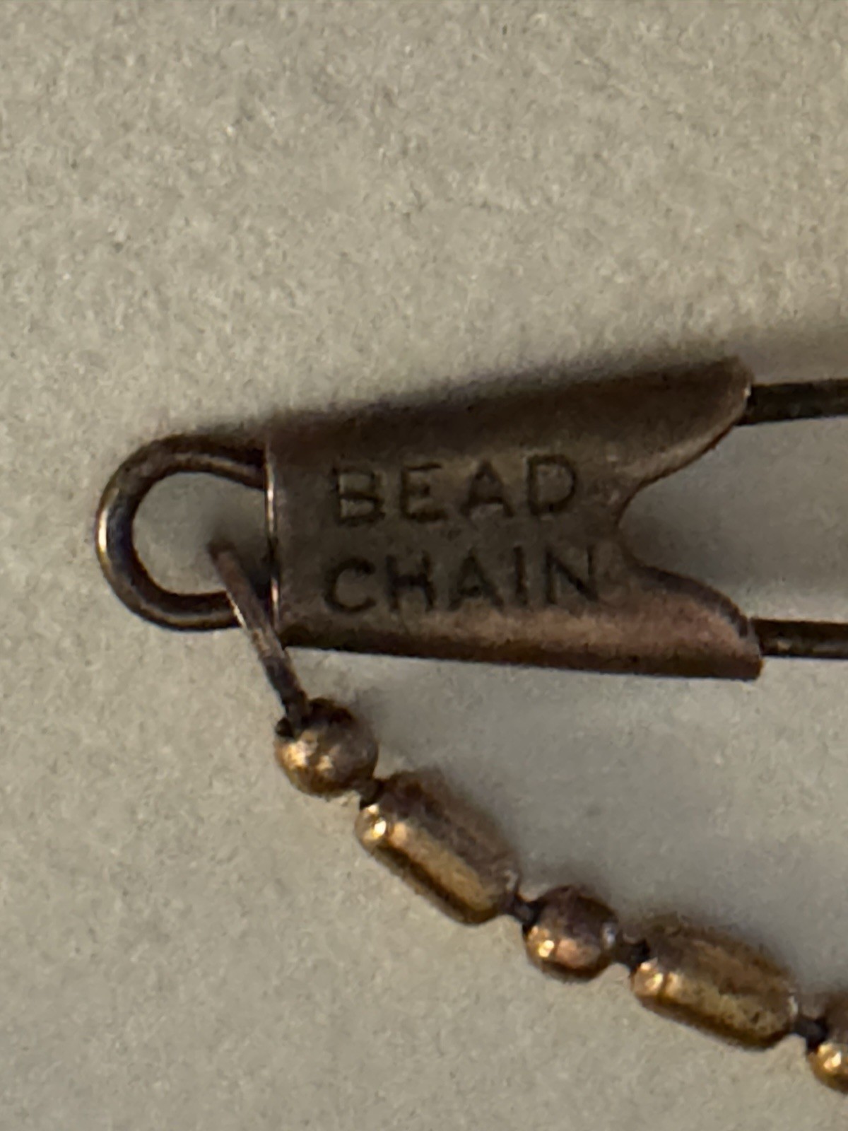 Antique Ever Sharp 4” Gold Filled Mechanical Pencil Chatelaine Ring Bead Chain