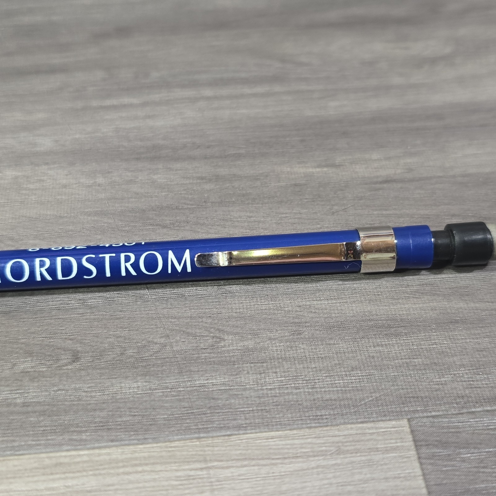 Vintage Nordstrom Mechanical Pencil Advertising Help Desk blue