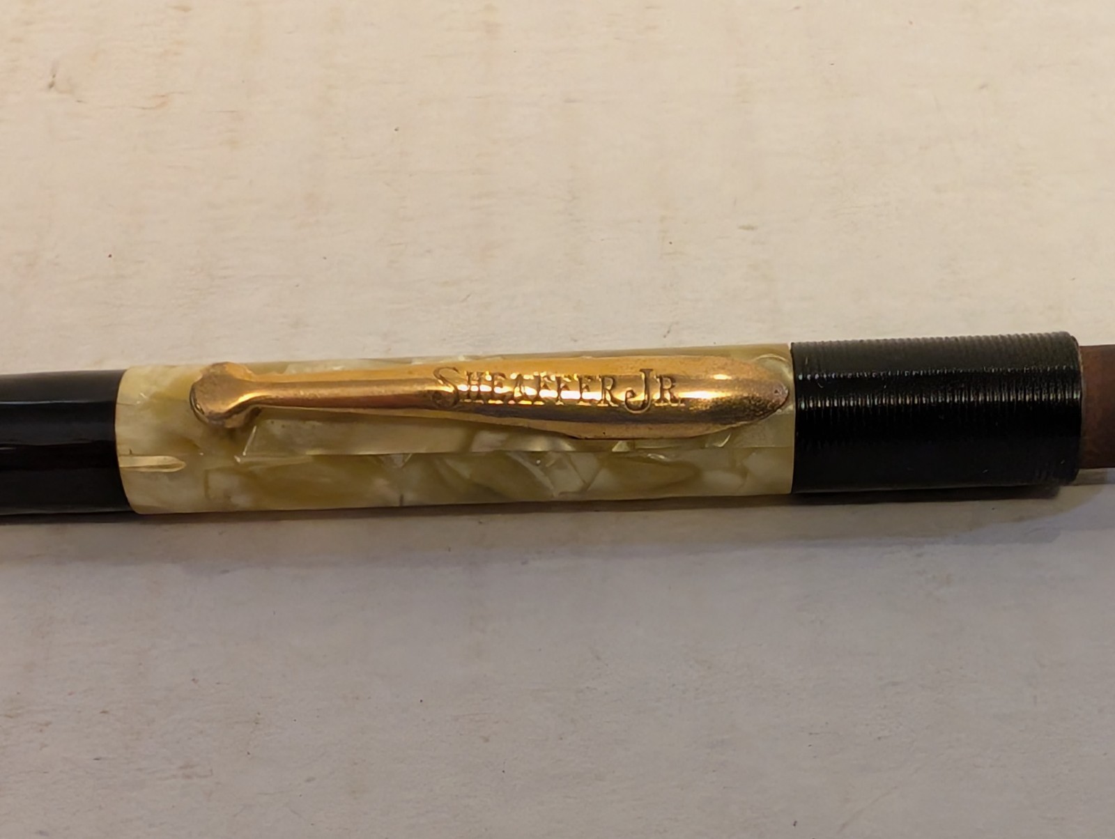 Vintage Sheaffer Mechanical Pencil – Black Gold Marbled Faux Pearl Parts/Repair