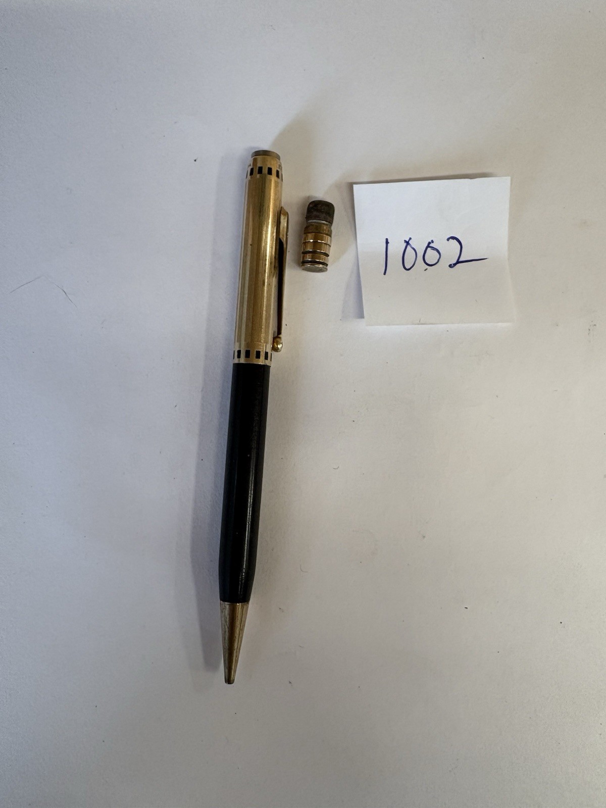 Wahl Eversharp Coronet-Like Pencil (1936) – Black Barrel w Gold Filled Cap