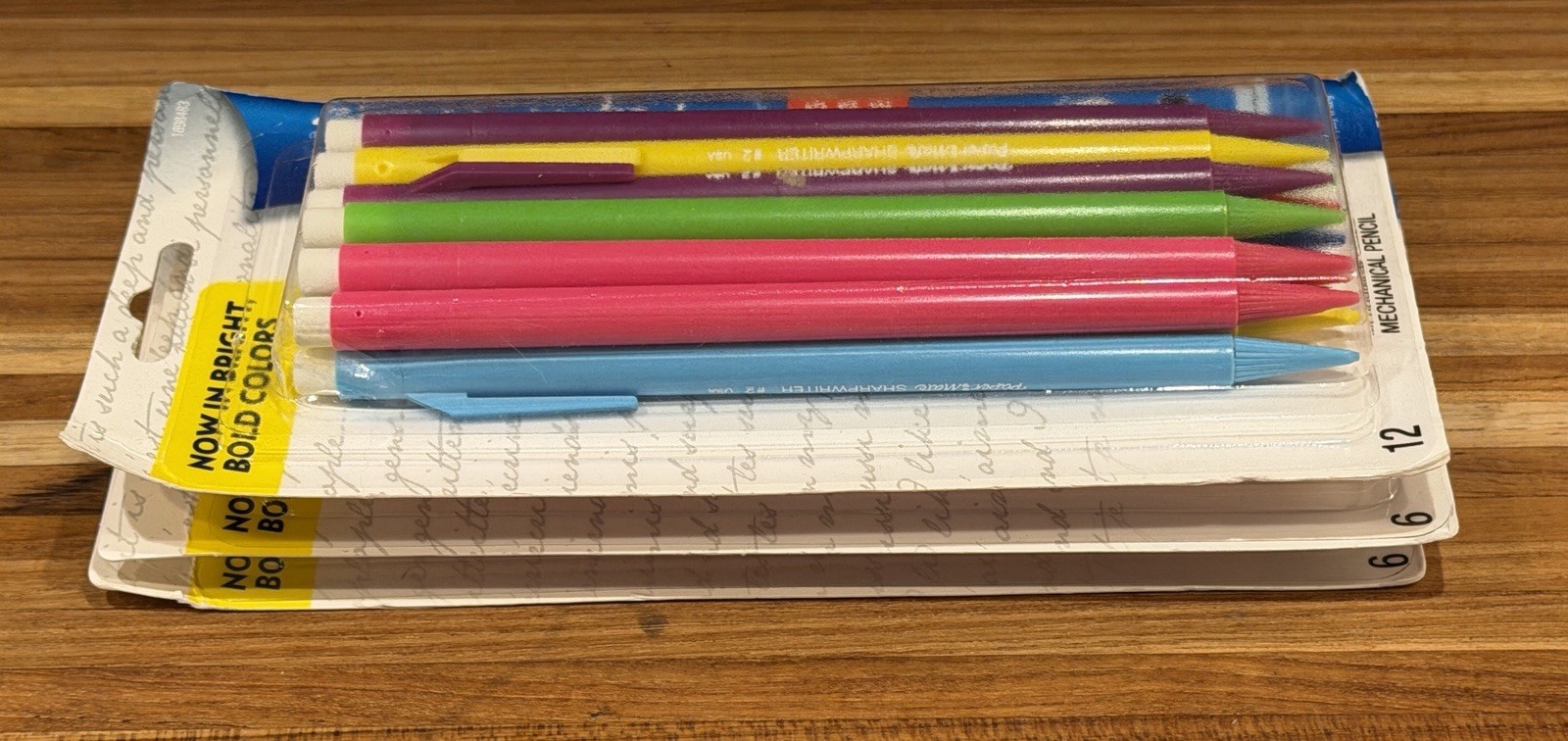 New 2013 Paper Mate SharpWriter #2 0.7 mm Mechanical Pencil Bright Colors 24CT