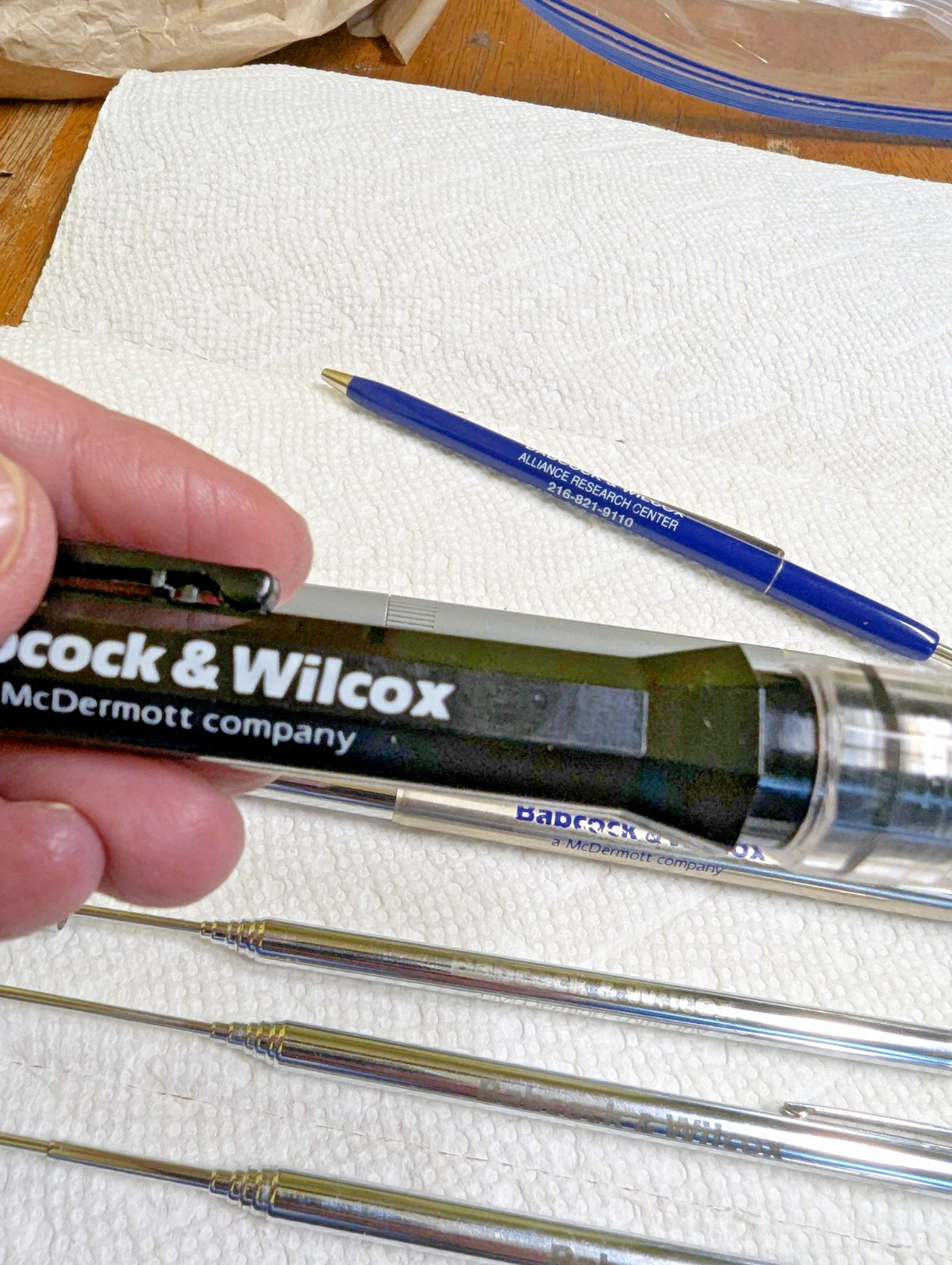 Babcock & Wilcox B&W Mechanical Pencil Pen Pointers Pen Light Variety Lot Vtg