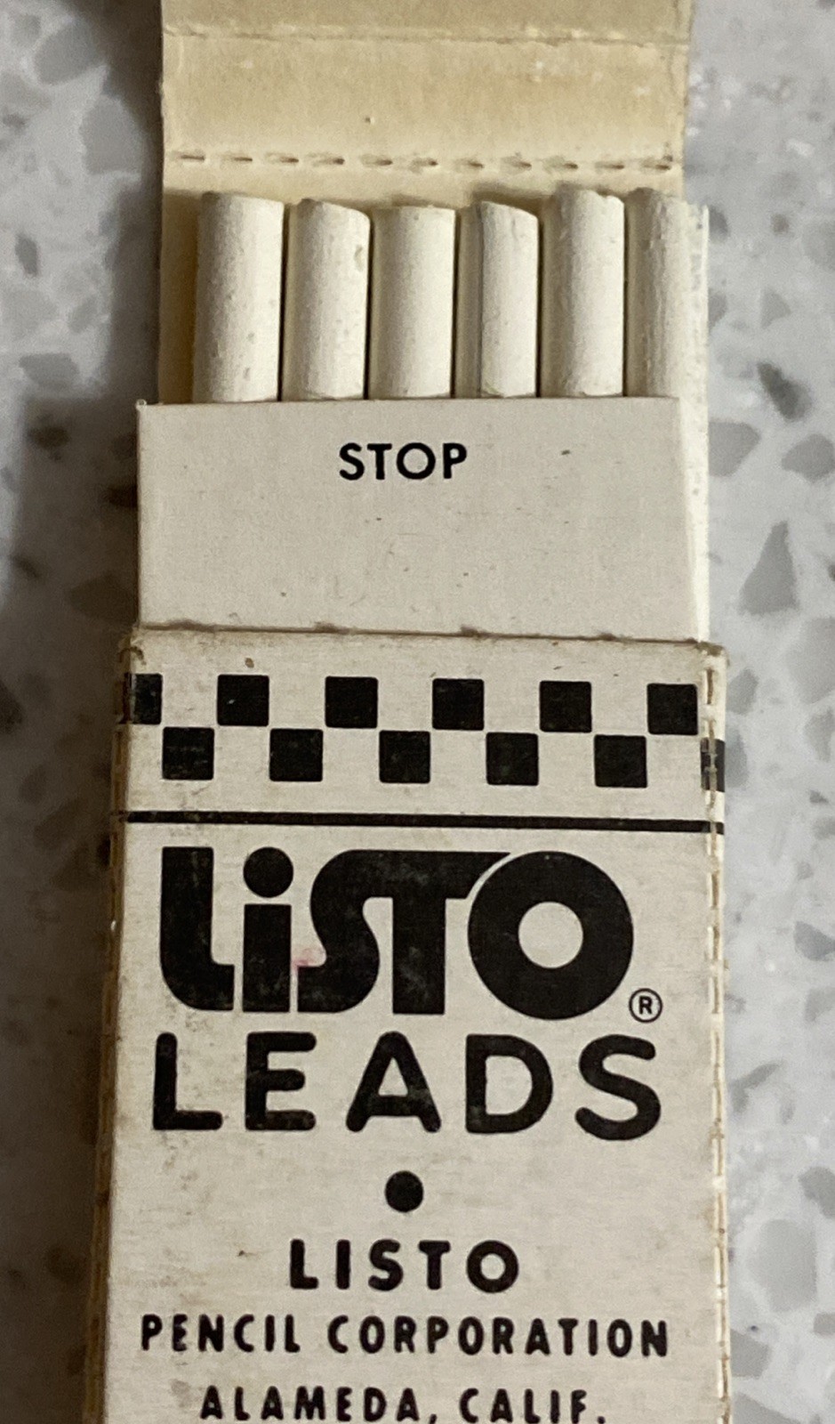 Vintage Listo Marking Leads No 162 White 3 Boxes w/6 Leads each 18 Total NOS